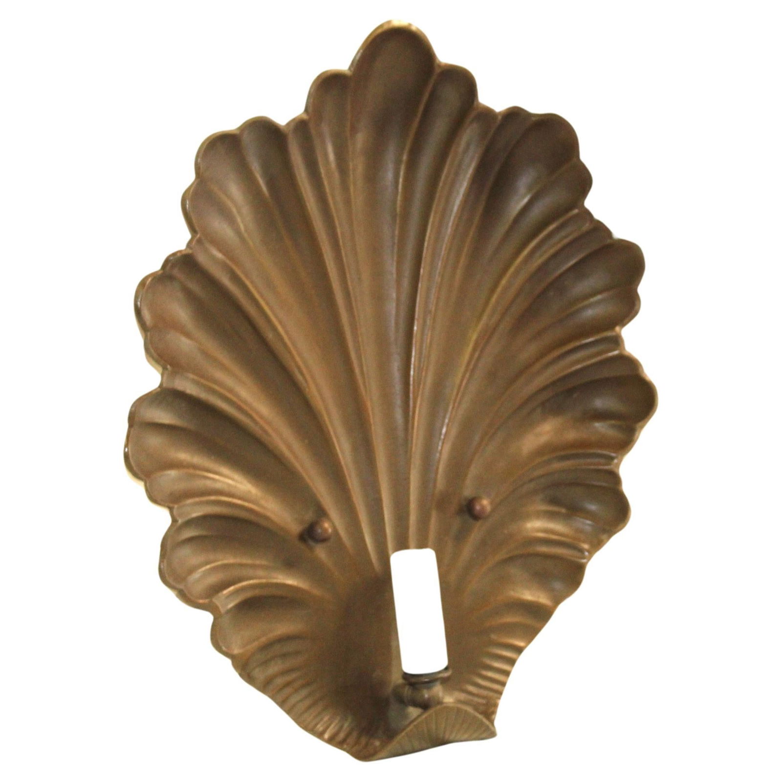 Mid Century Modern Large Leaf Sconce , Bronze - 7