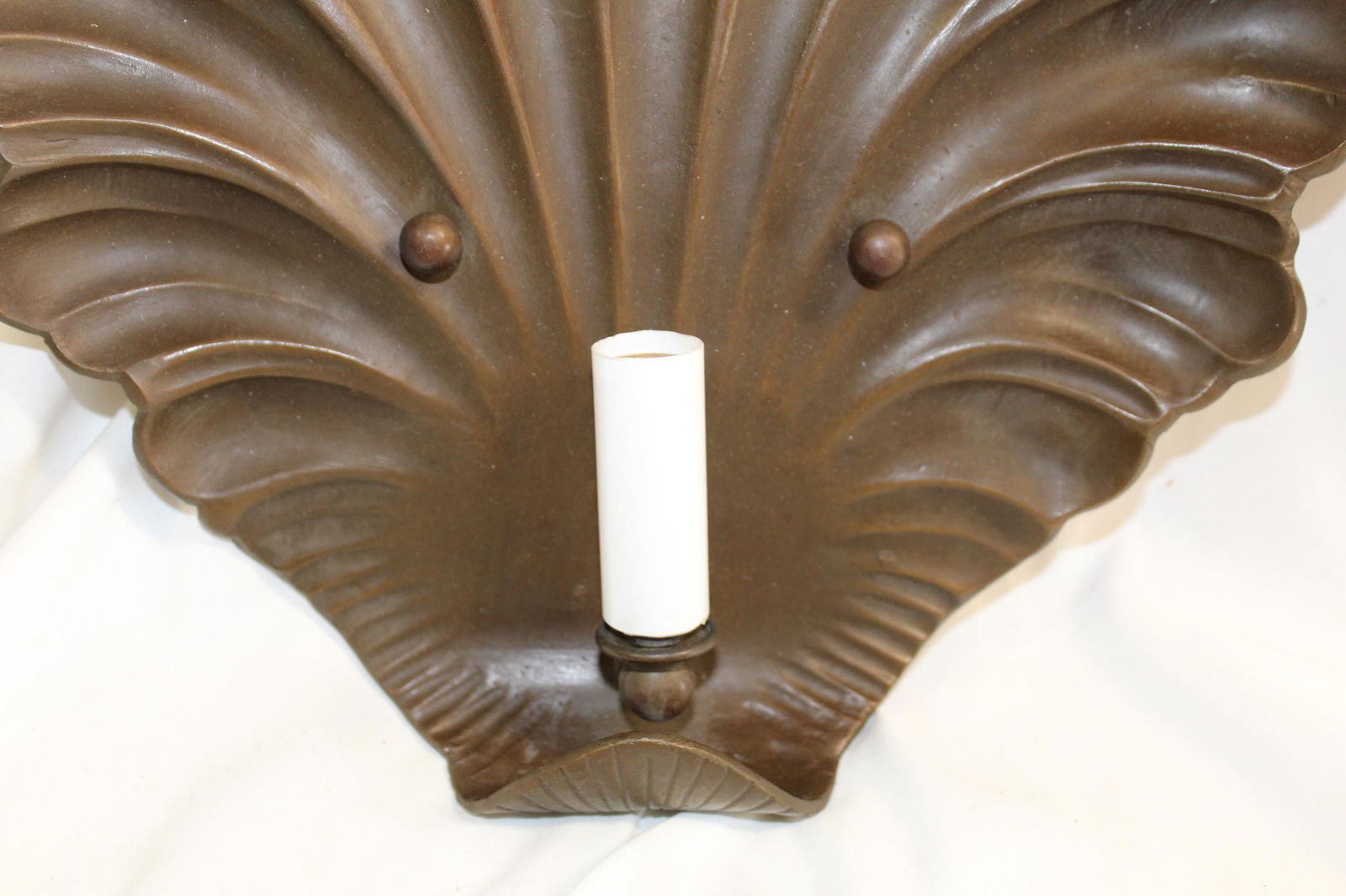 Mid Century Modern Large Leaf Sconce , Bronze - 8