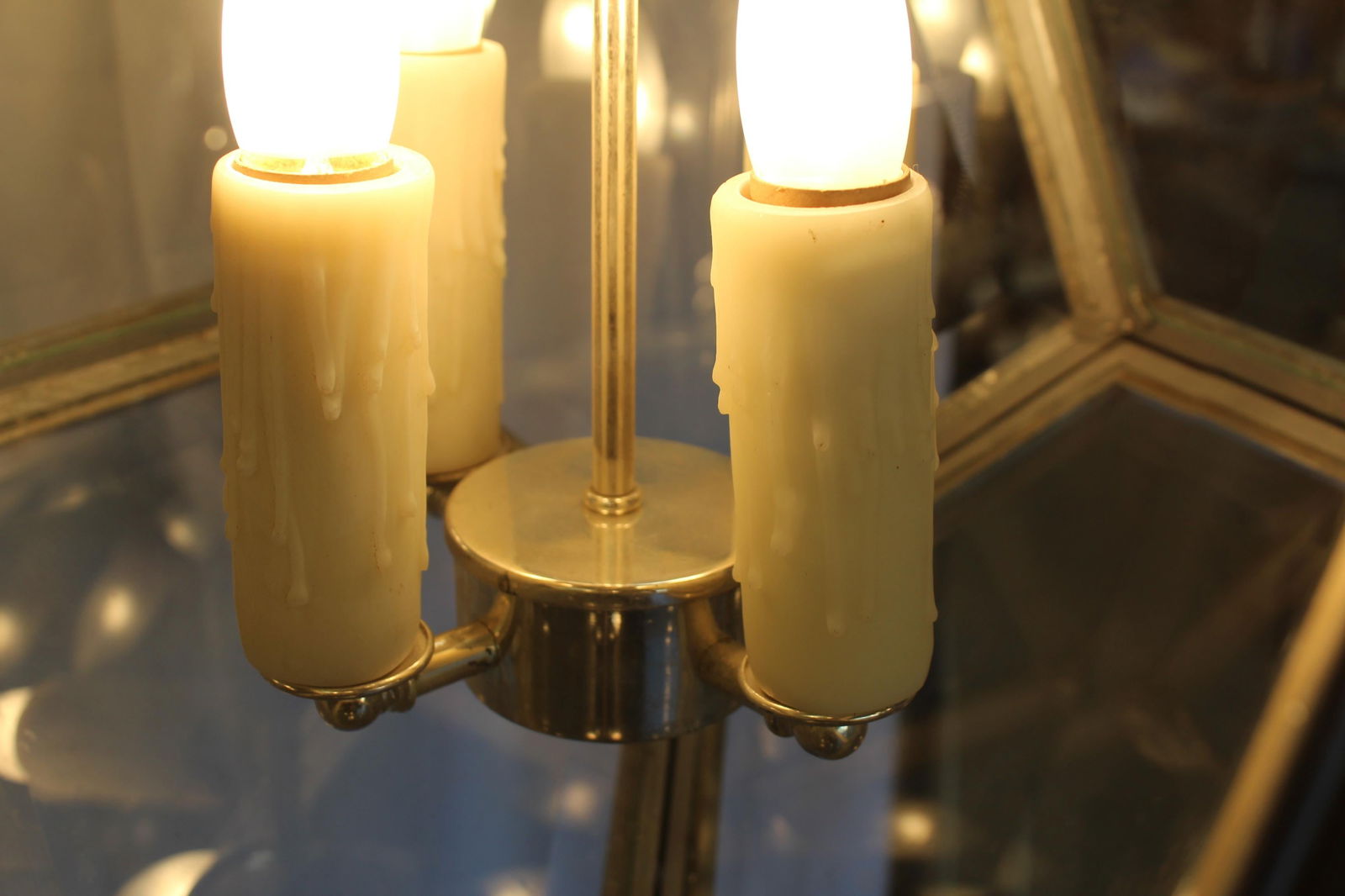 Mid Century/Modern Pentagon Chandelier - 14