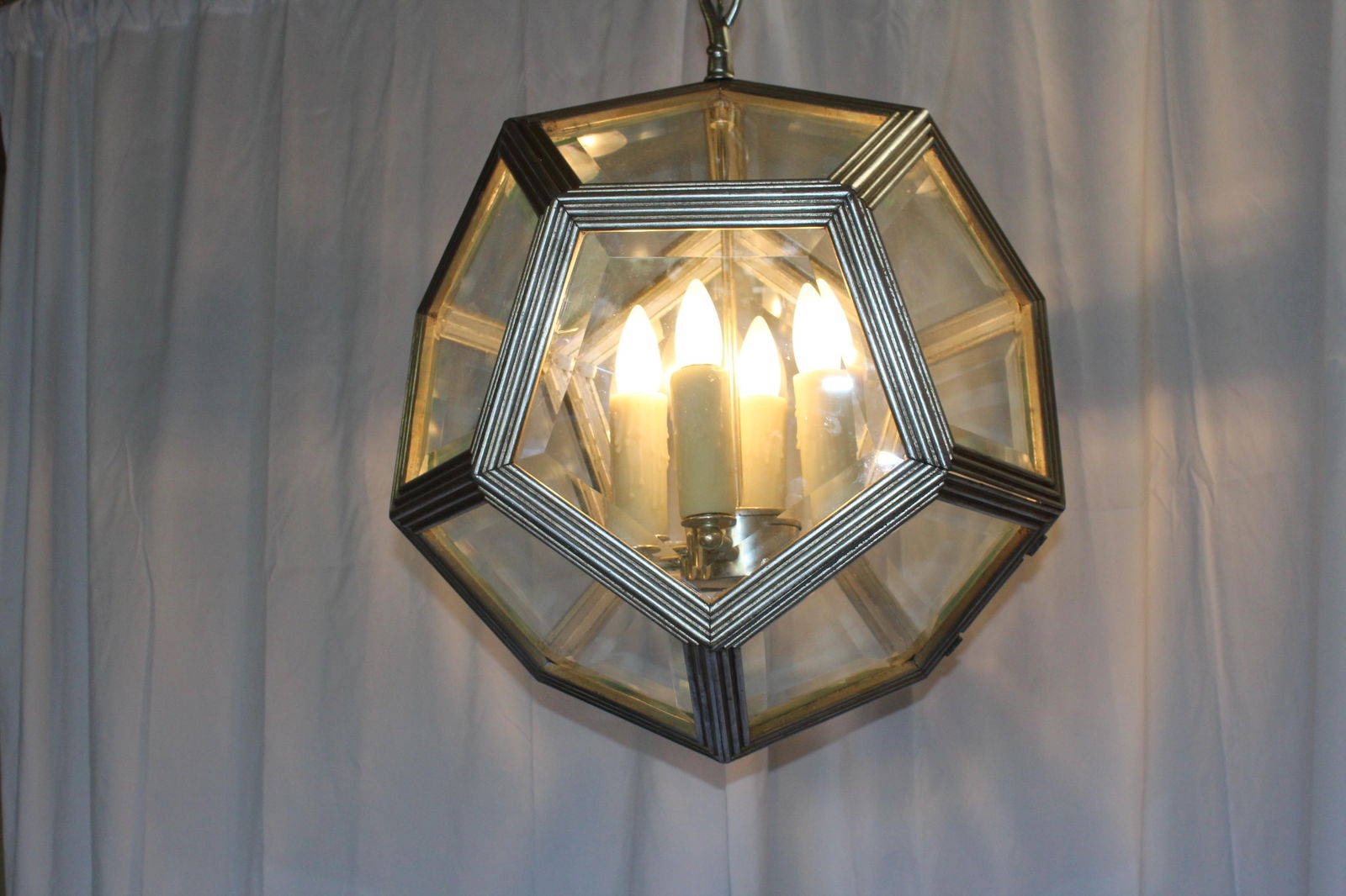 Mid Century/Modern Pentagon Chandelier - 2