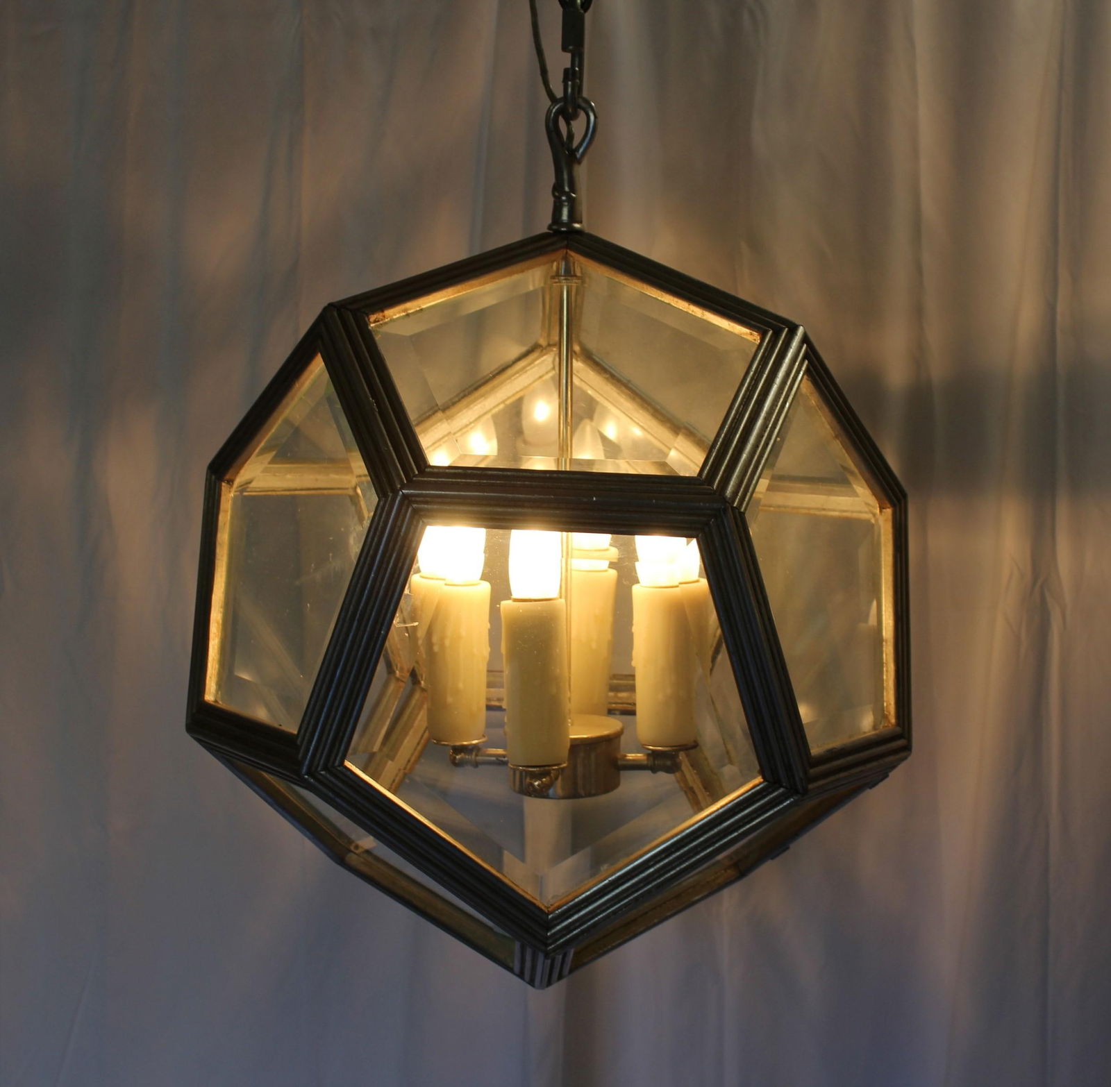 Mid Century/Modern Pentagon Chandelier - 6