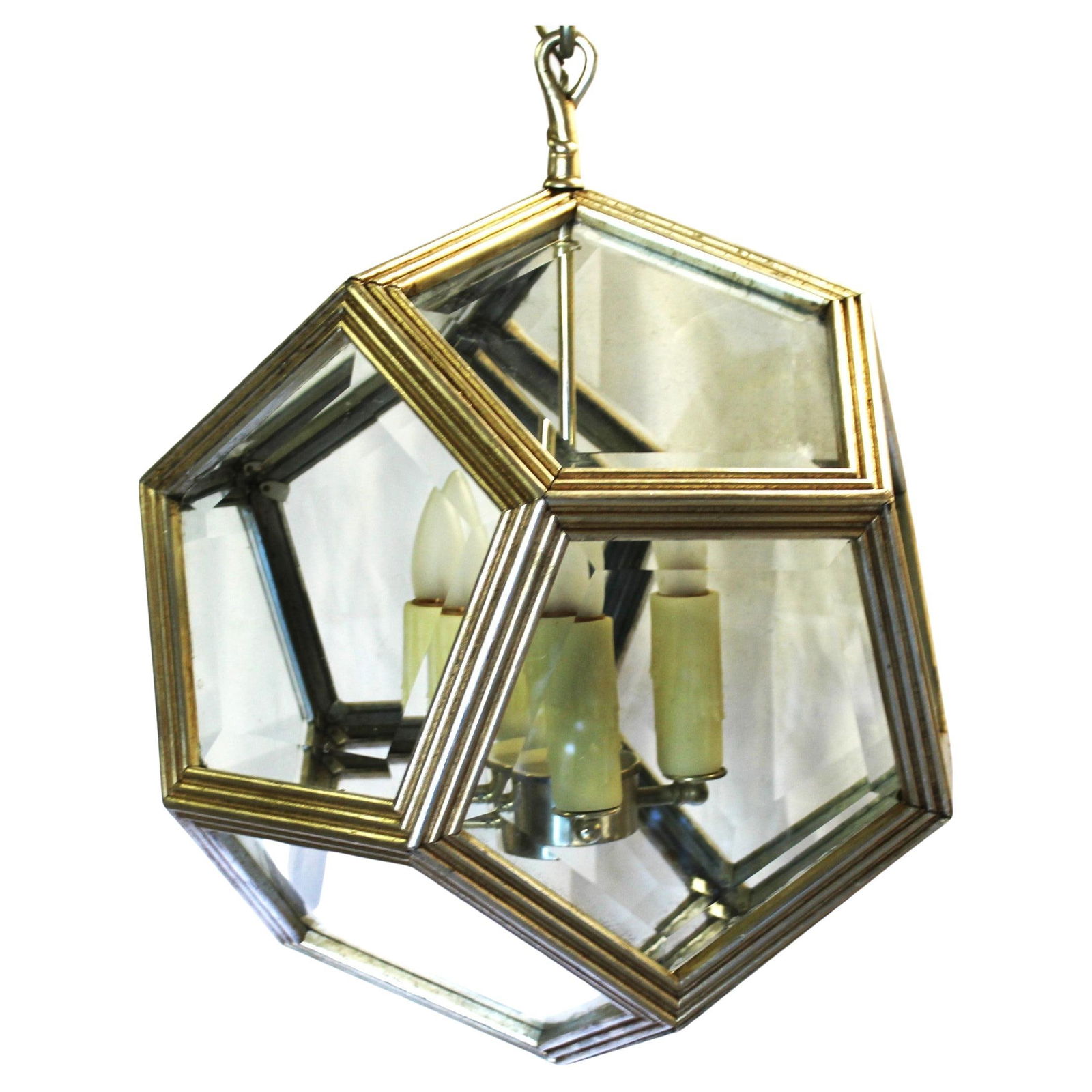 Mid Century/Modern Pentagon Chandelier - 7