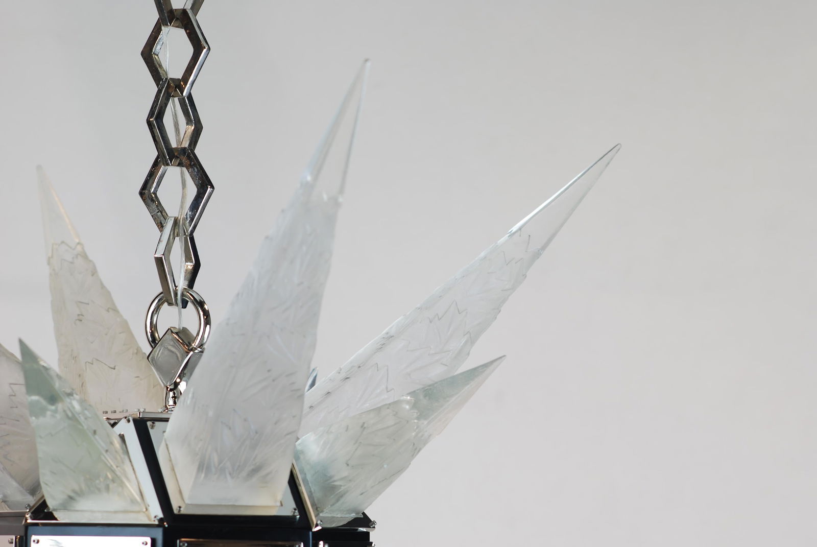 Contemporary Art Deco Star Chandelier After C.J. Weisnstein Custom2009 - 11