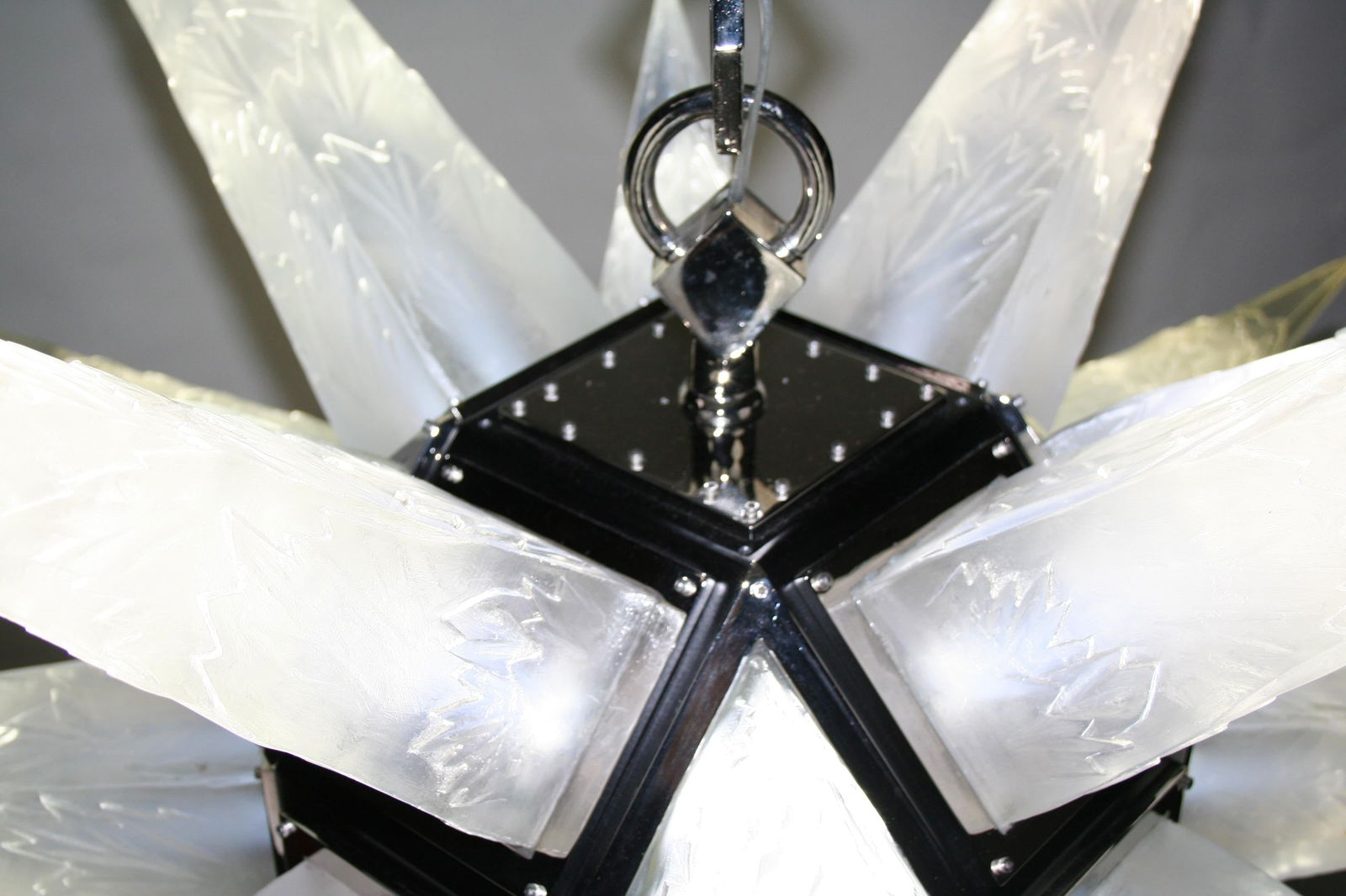 Contemporary Art Deco Star Chandelier After C.J. Weisnstein Custom2009 - 17