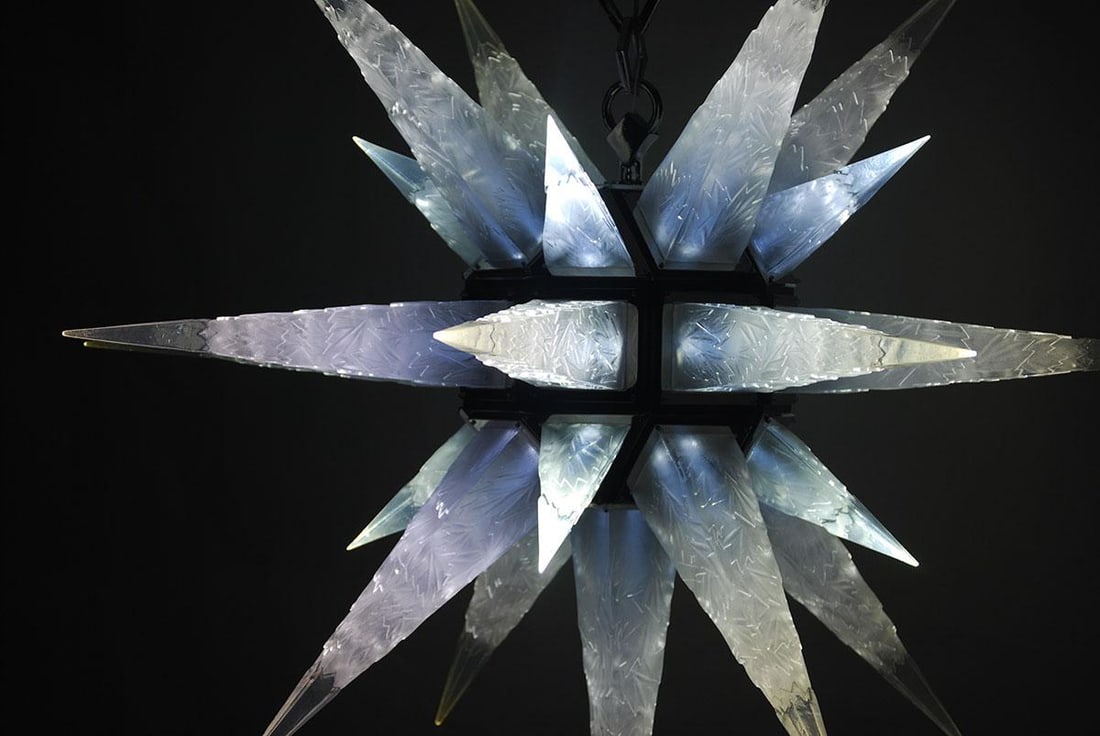 Contemporary Art Deco Star Chandelier After C.J. Weisnstein Custom2009 - 18