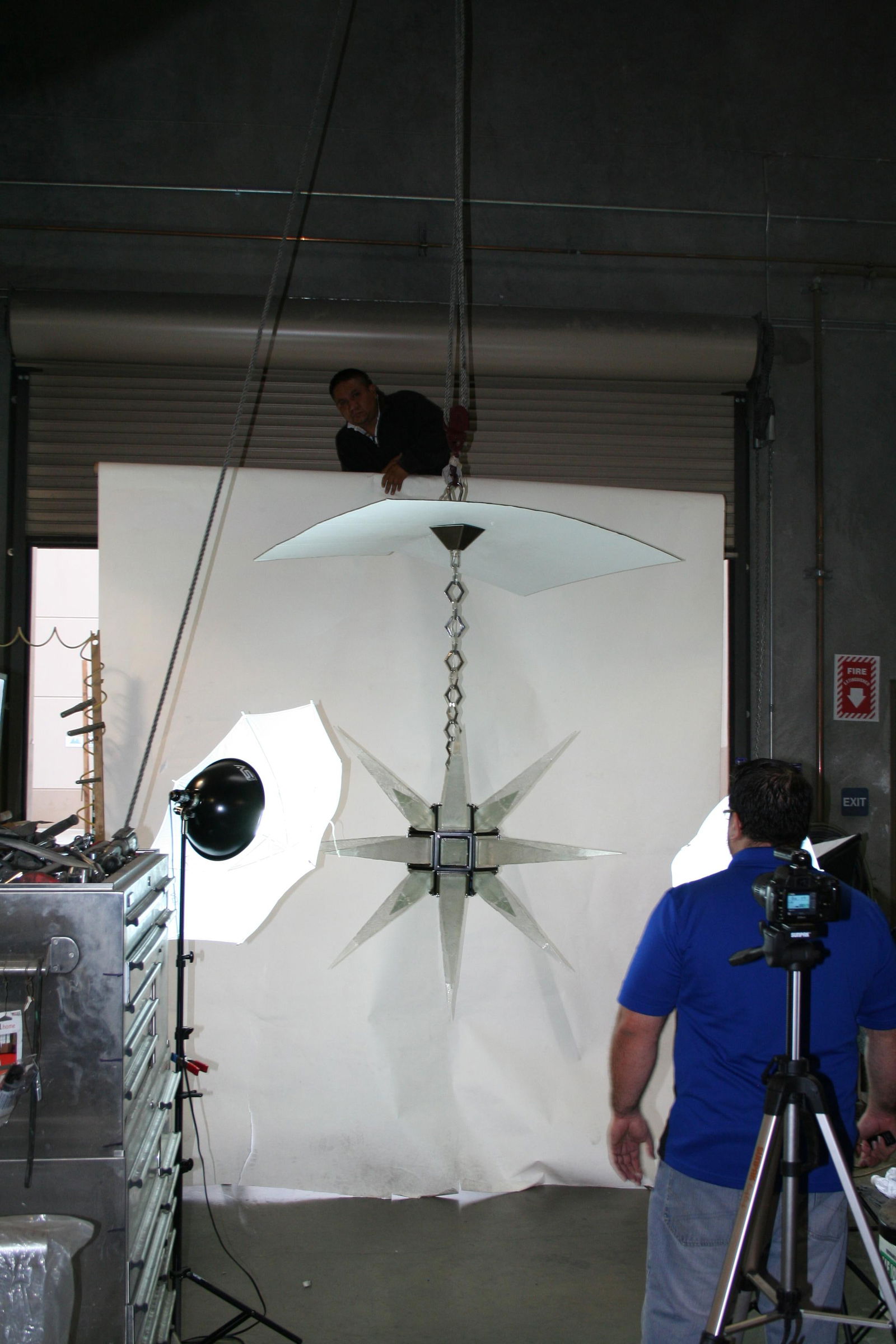 Contemporary Art Deco Star Chandelier After C.J. Weisnstein Custom2009 - 19