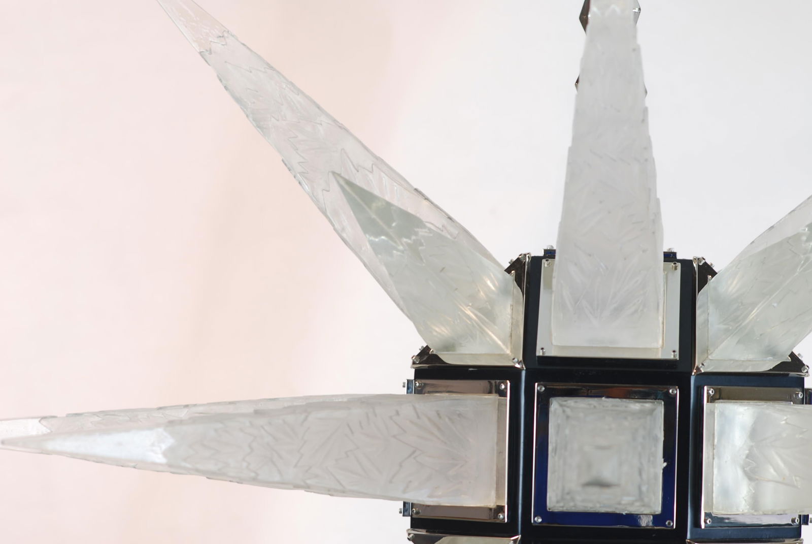 Contemporary Art Deco Star Chandelier After C.J. Weisnstein Custom2009 - 8