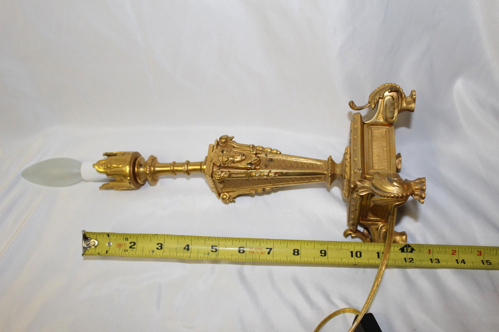 Late Empire Lamp Dore Gold Finish Single Socket - 11