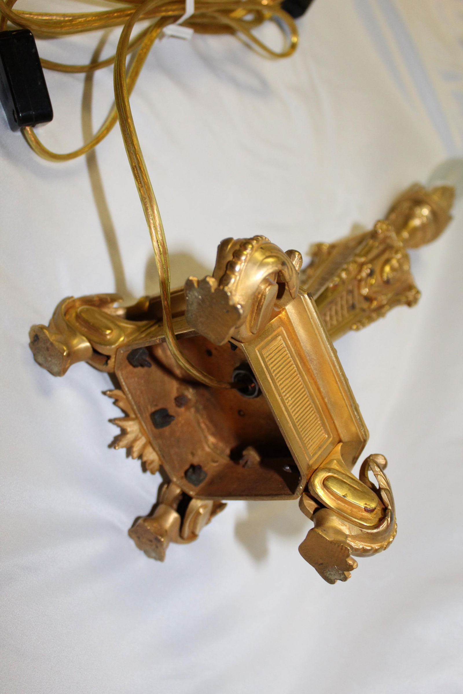 Late Empire Lamp Dore Gold Finish Single Socket - 12