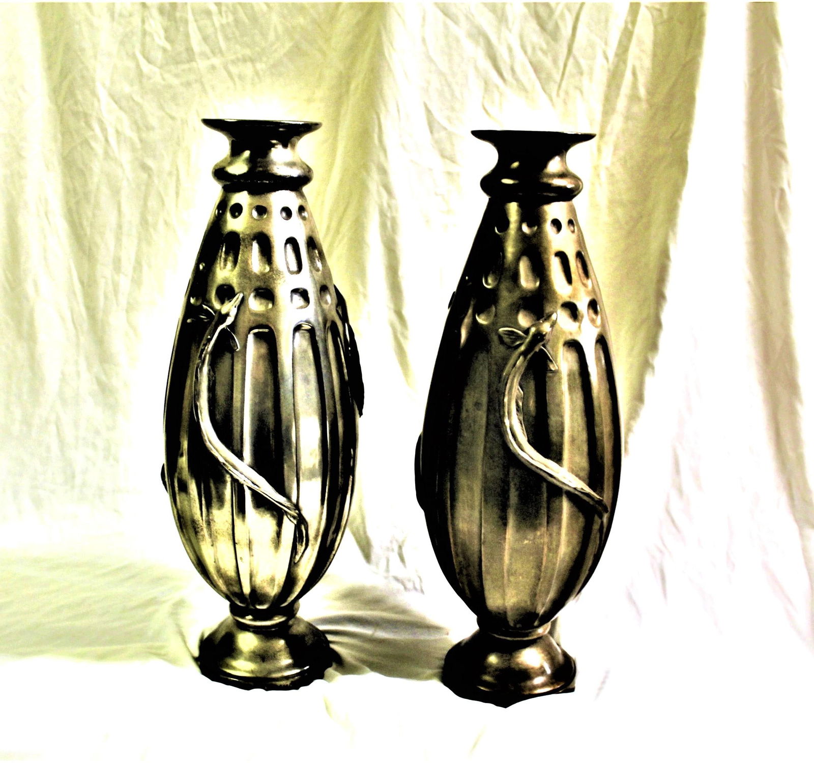 Art Deco/Modern Salamander Vase , Bronze - 14