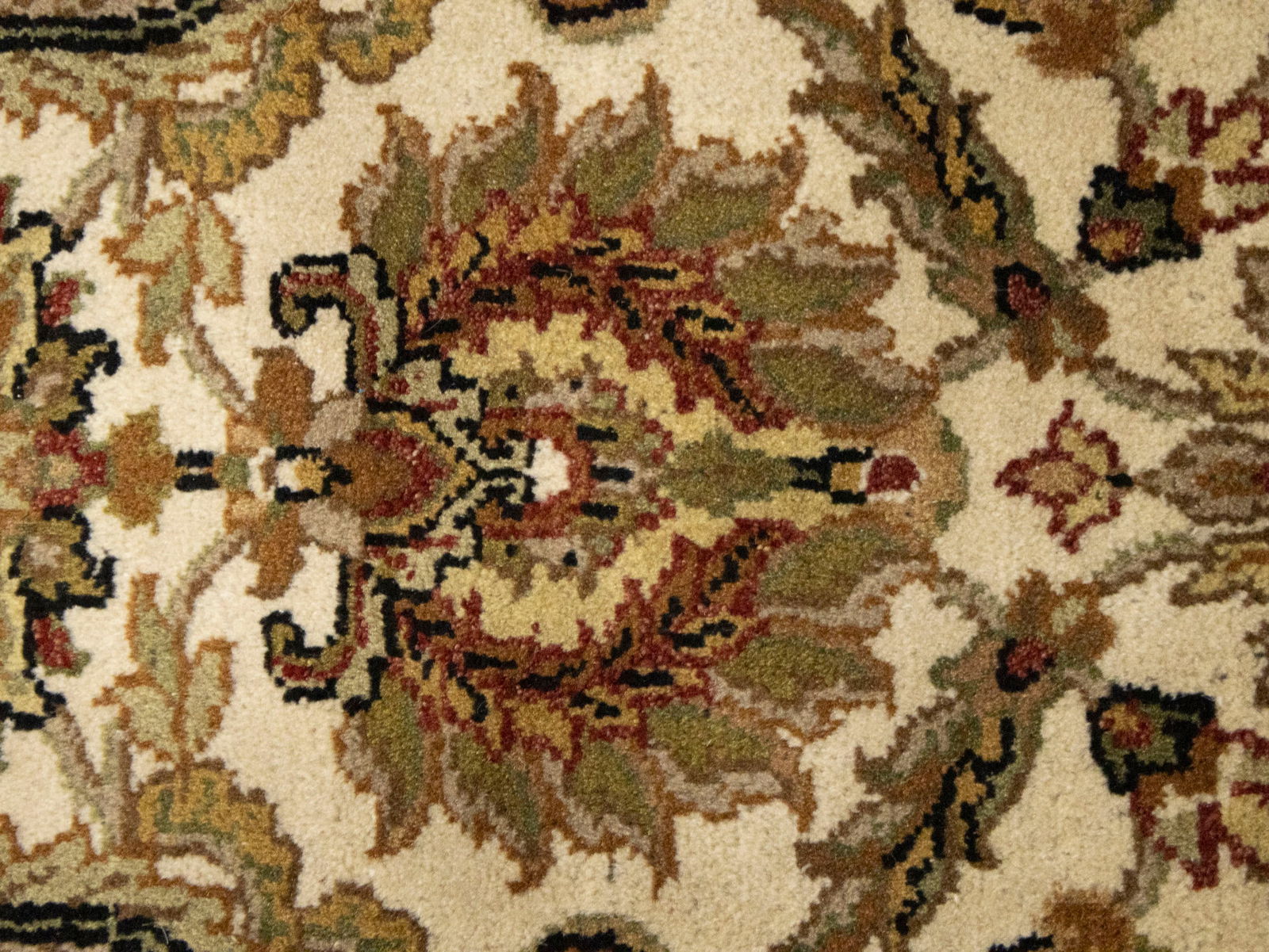 Cream Floral Classic 4X6 Agra Jaipur Oriental Rug - 11