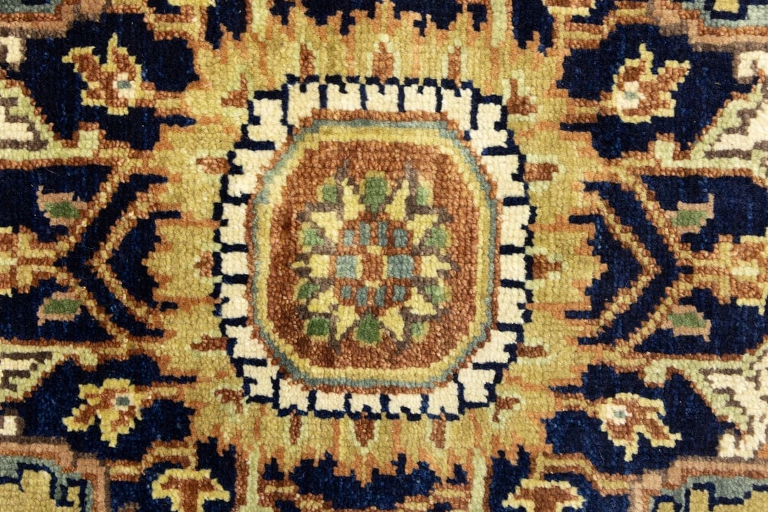 Cream Geometric 6X9 Heriz Serapi Oriental Rug - 8