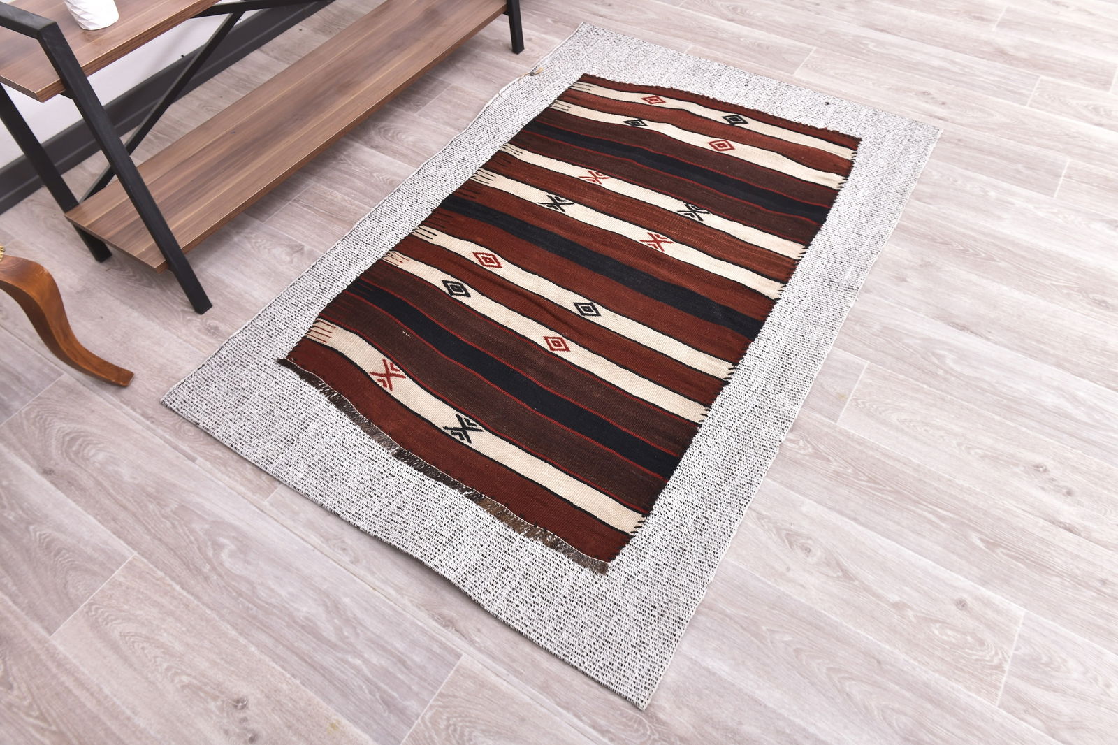 3'4'' x 5'0'' Turkish Flatweave Kilim Rug - 60970 - 2