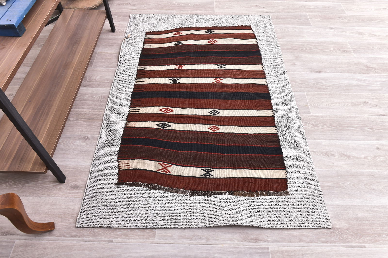 3'4'' x 5'0'' Turkish Flatweave Kilim Rug - 60970 - 3