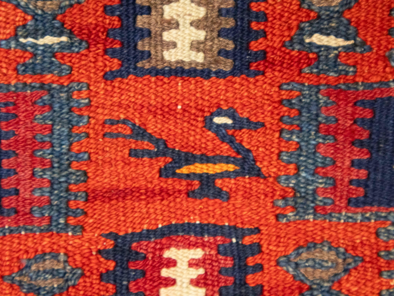 Multicolored Tribal Kelim 4X9 Persian Runner Rug - 13