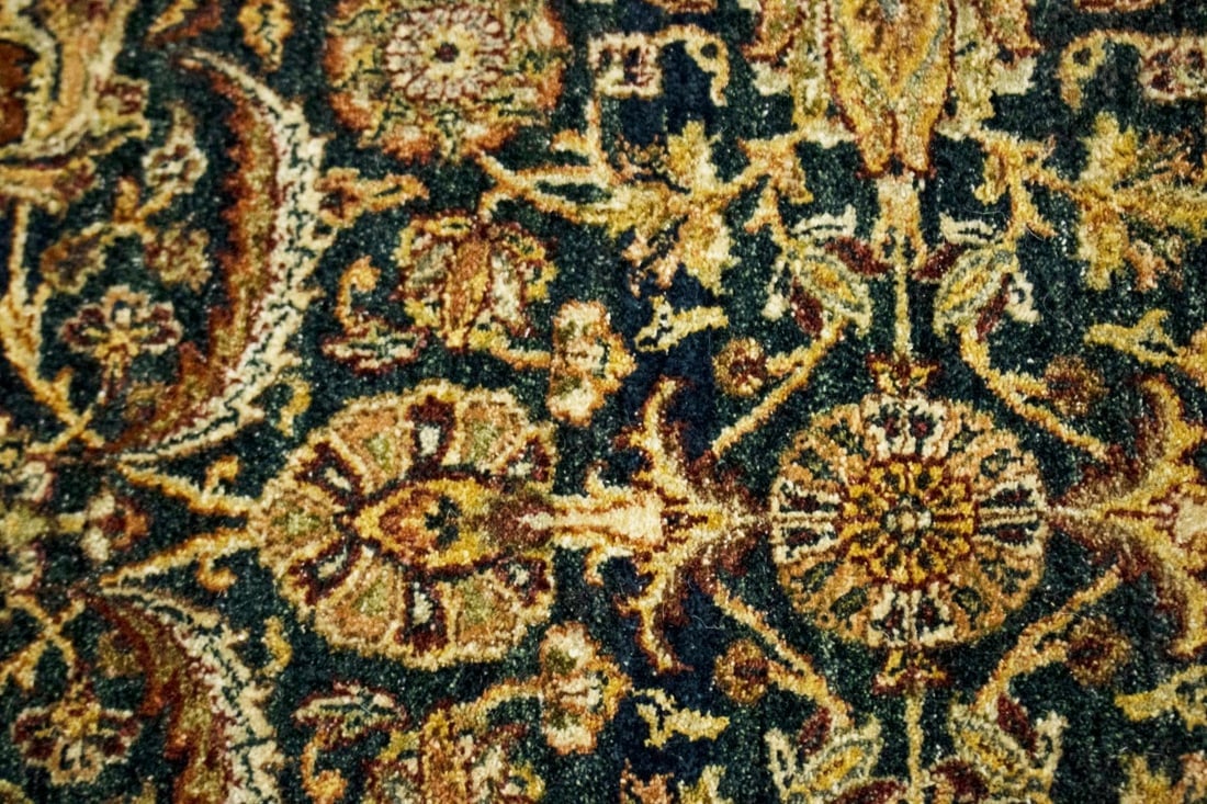 Hale Navy Floral 8X10 Indo-Tabriz Oriental Rug - 7