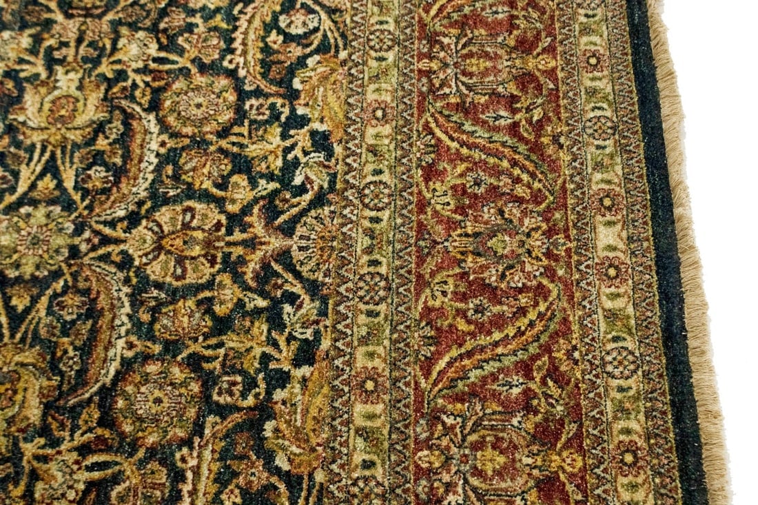 Hale Navy Floral 8X10 Indo-Tabriz Oriental Rug - 9