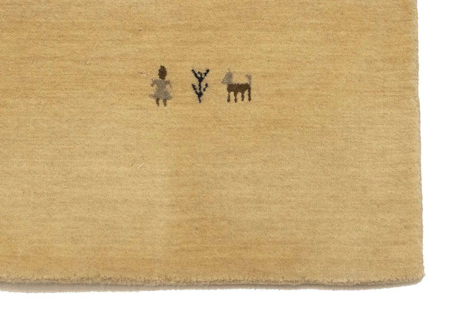 Cream Tribal 5X8 Gabbeh Modern Rug - 6