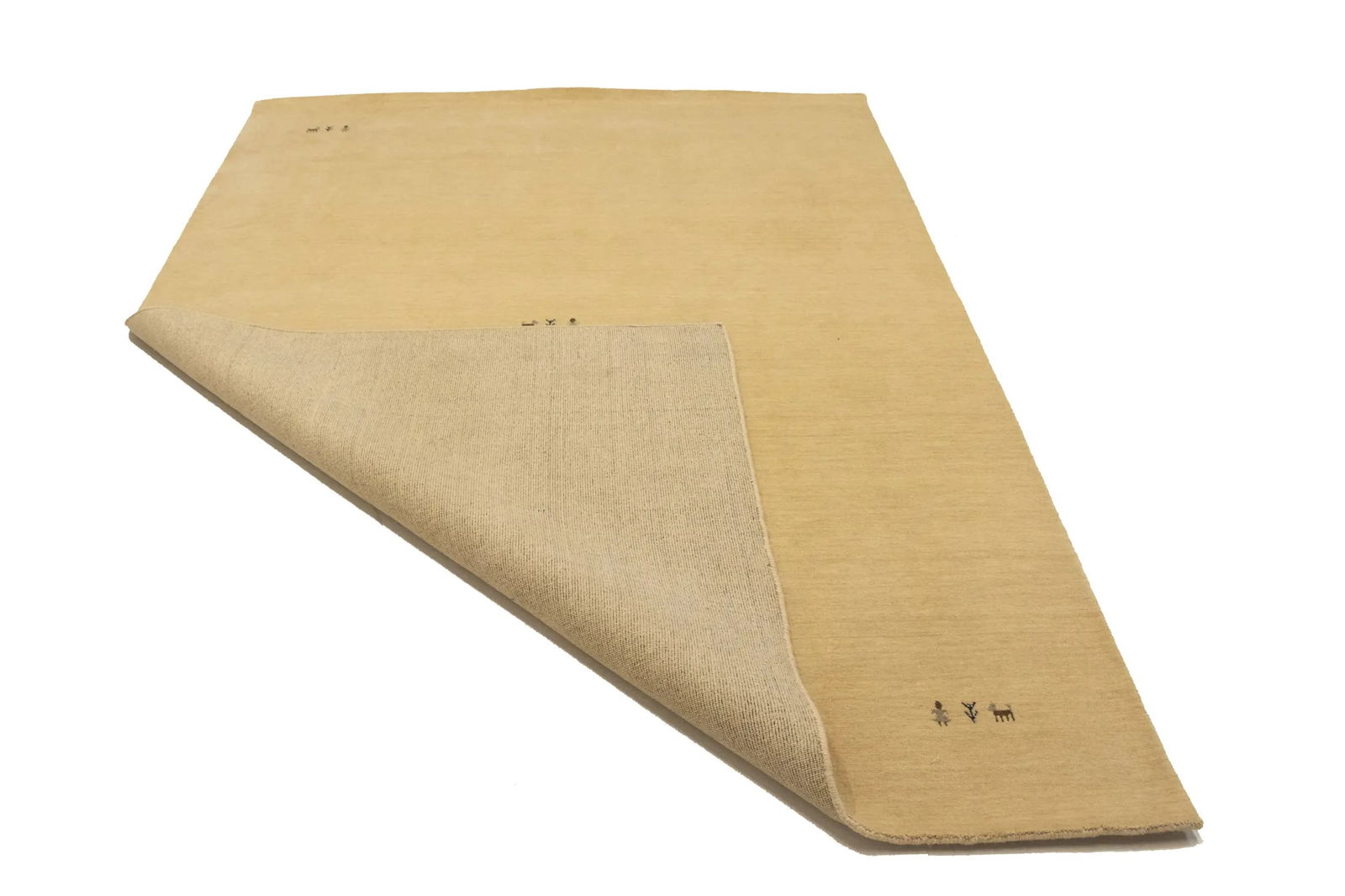 Cream Tribal 5X8 Gabbeh Modern Rug - 8