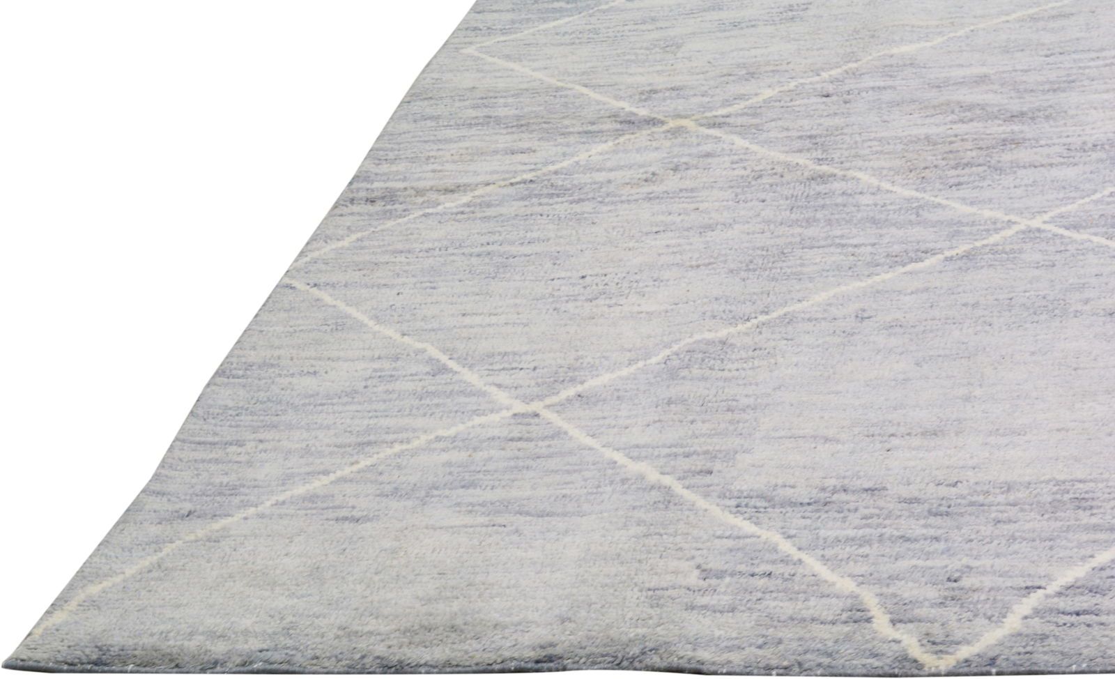 HAND KNOTTED WOOL MOROCCAN RUG - 4