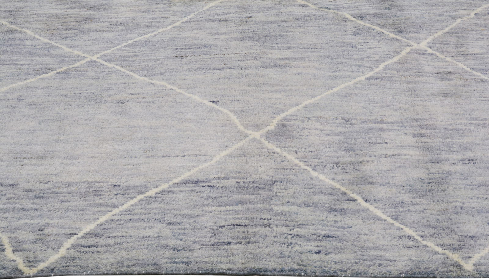 HAND KNOTTED WOOL MOROCCAN RUG - 5