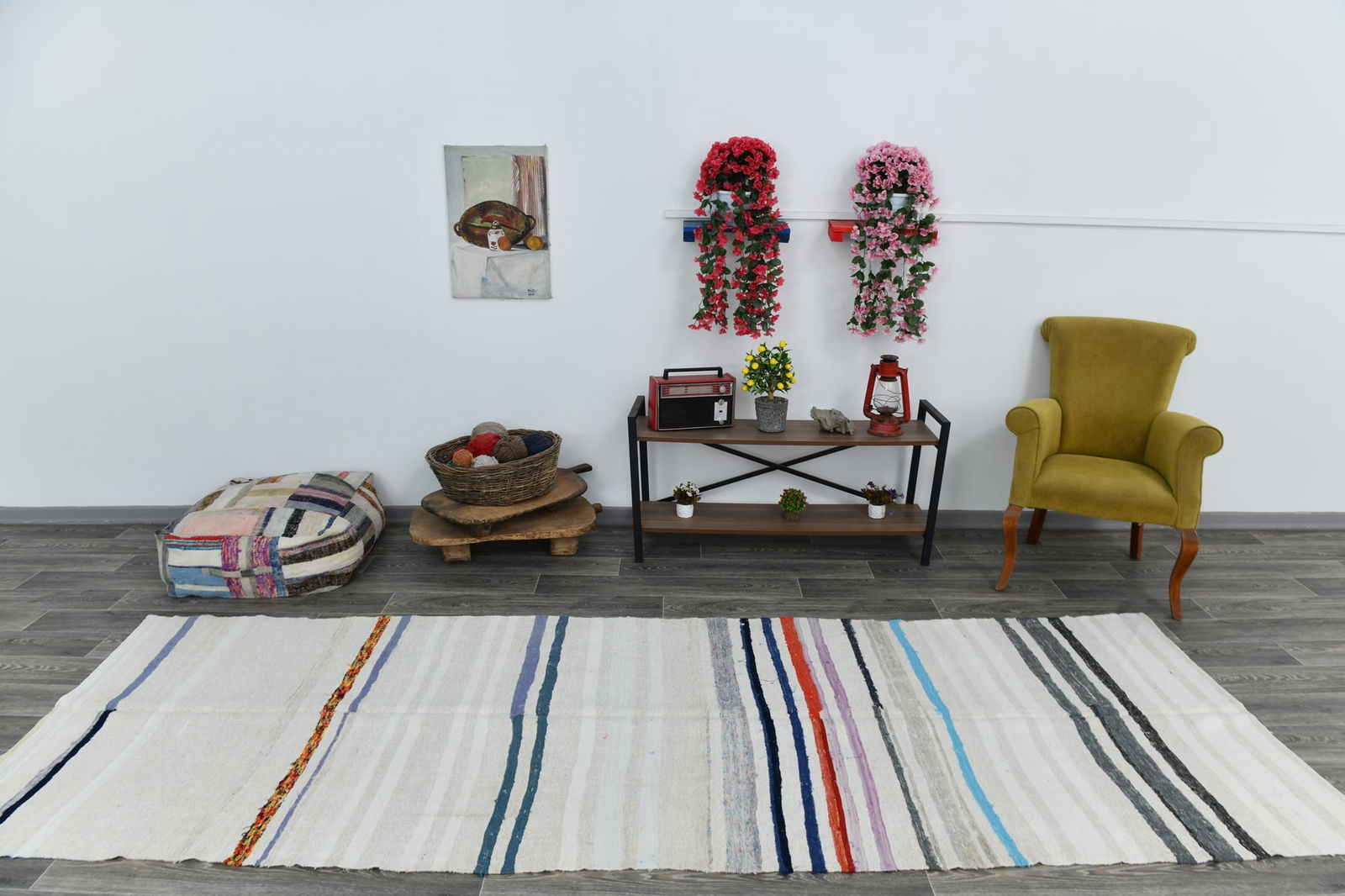 3'11'' x 11'8'' Turkish Handmade Kilim Rug - 1290 - 2