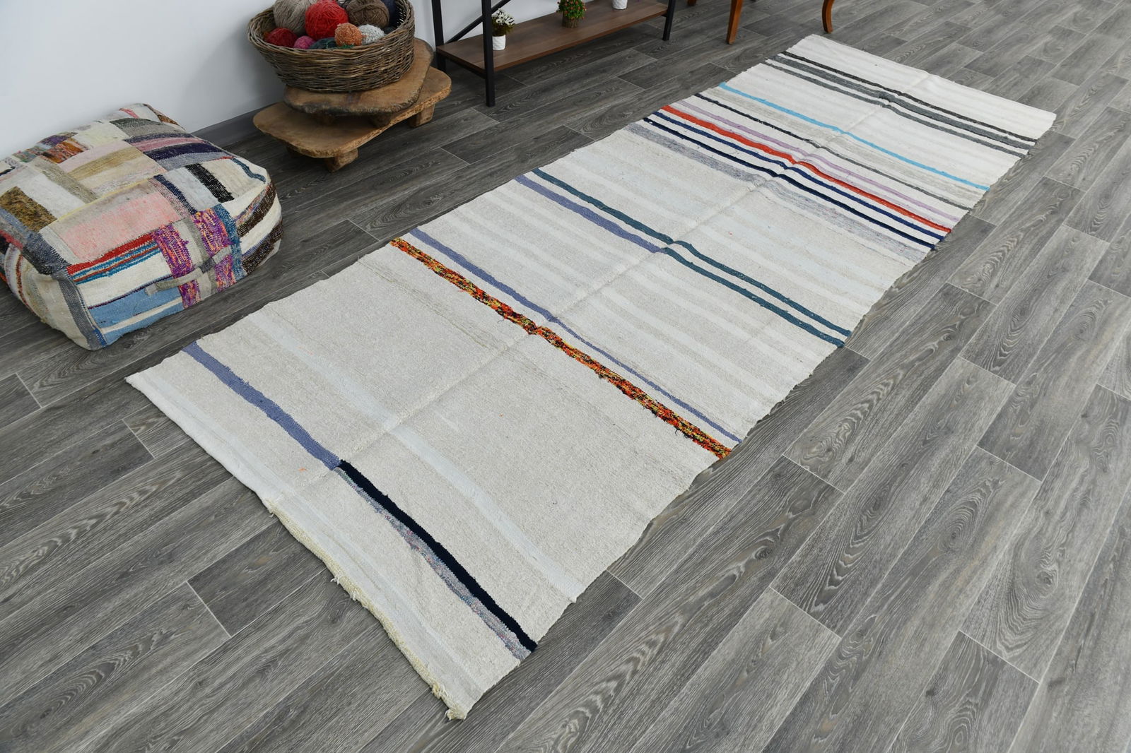 3'11'' x 11'8'' Turkish Handmade Kilim Rug - 1290 - 4