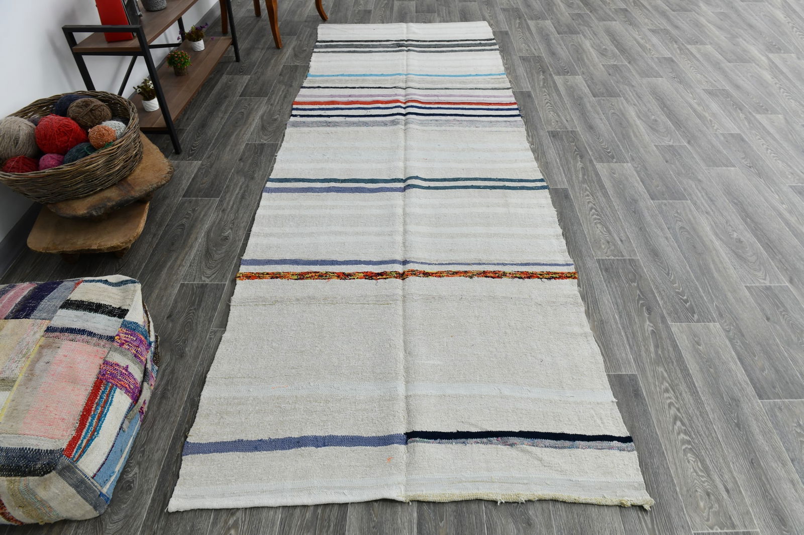 3'11'' x 11'8'' Turkish Handmade Kilim Rug - 1290 - 5