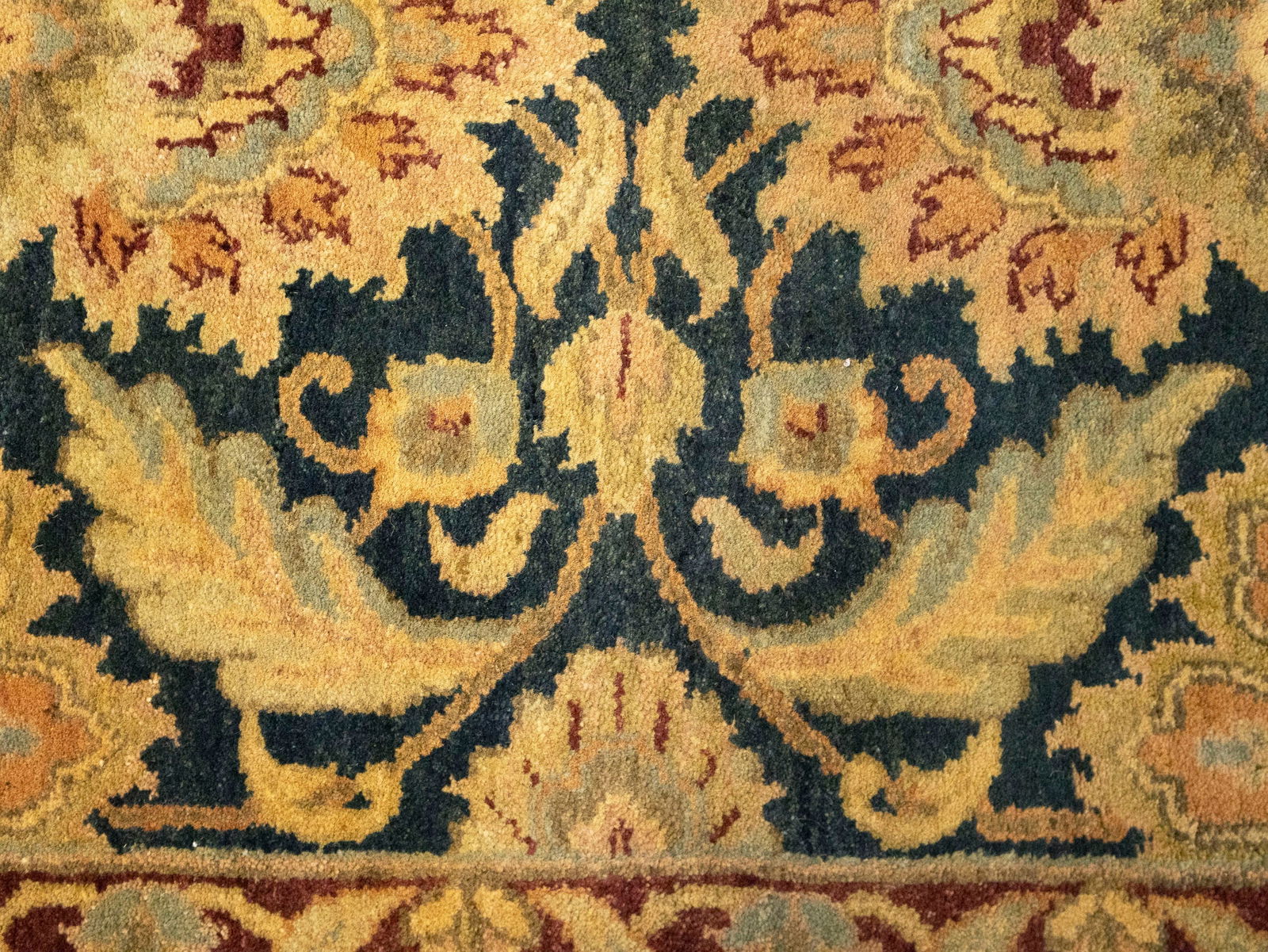 Dark Gray Floral Classic 3X12 Agra Jaipur Oriental Runner Rug - 11