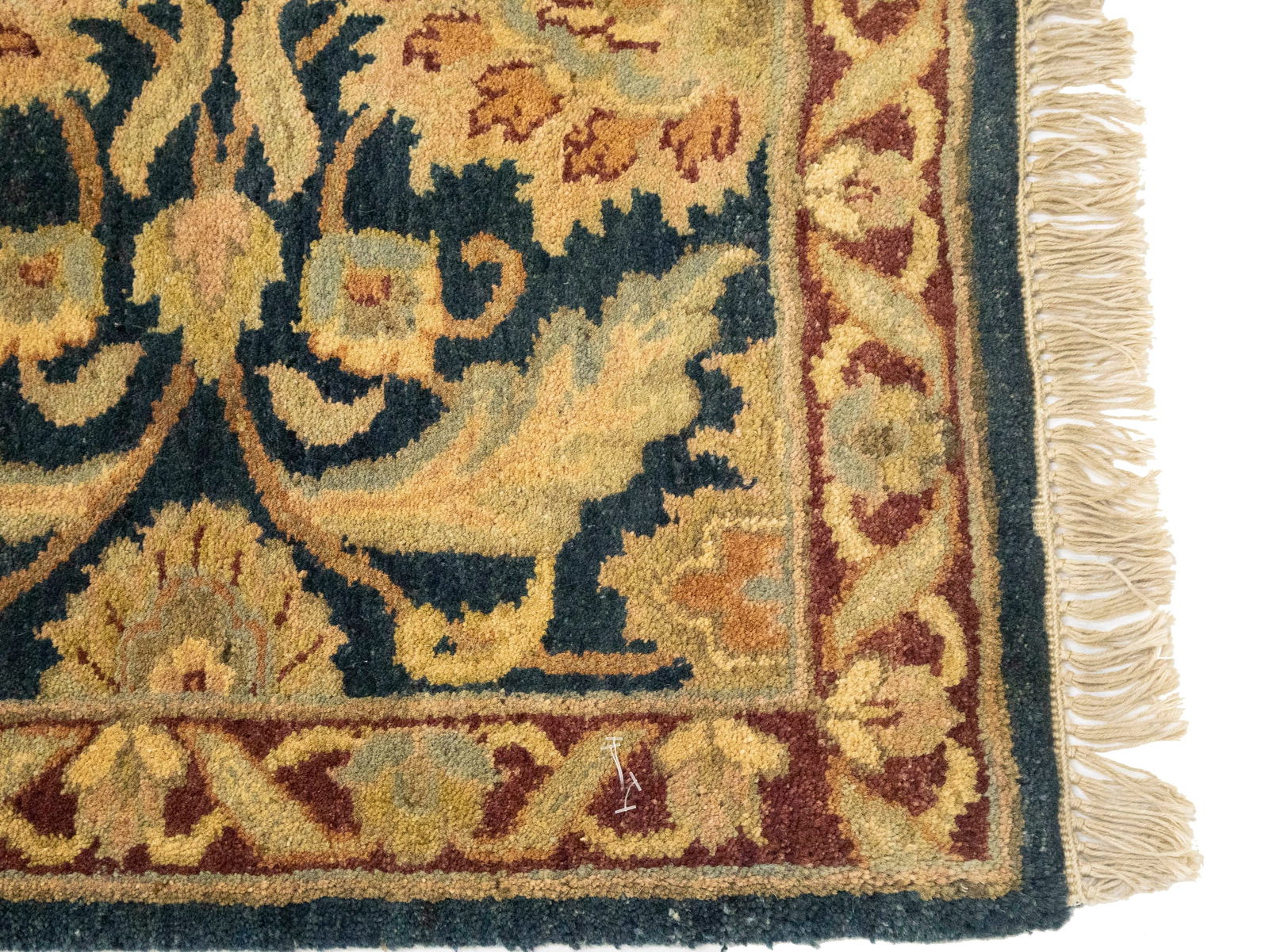 Dark Gray Floral Classic 3X12 Agra Jaipur Oriental Runner Rug - 8