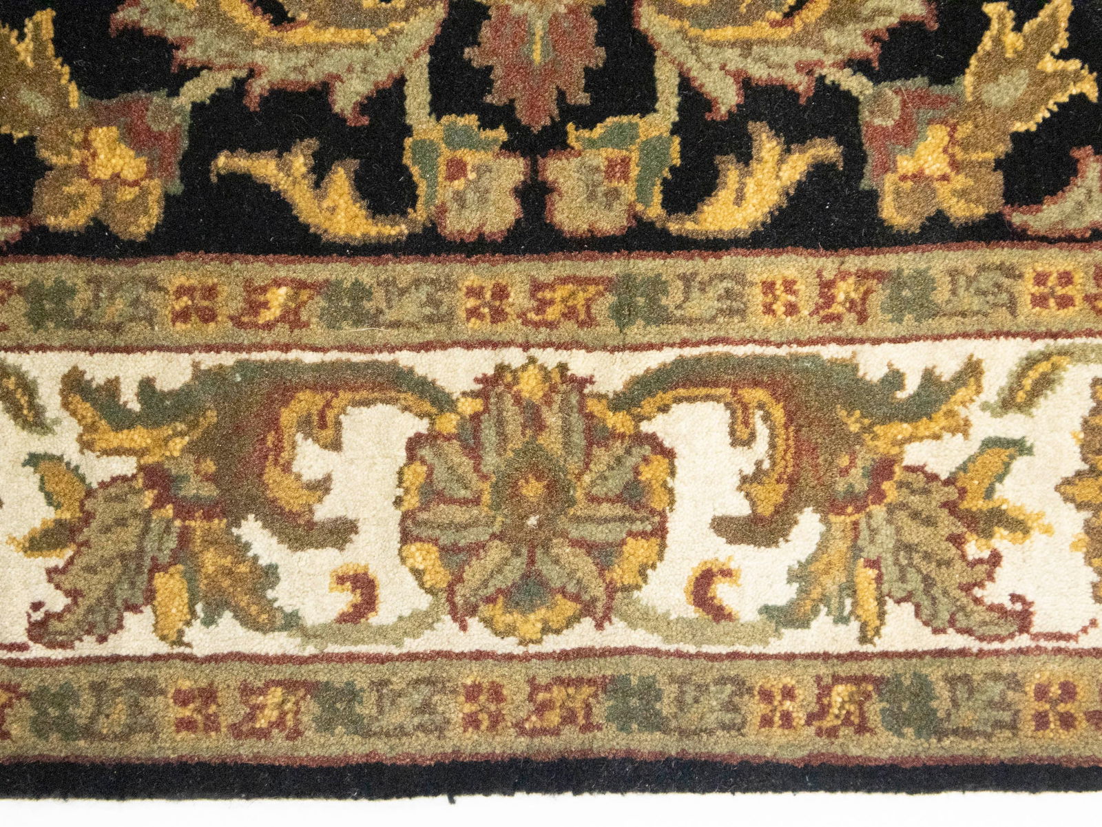 Black Floral Classic 4X6 Agra Jaipur Oriental Rug - 10