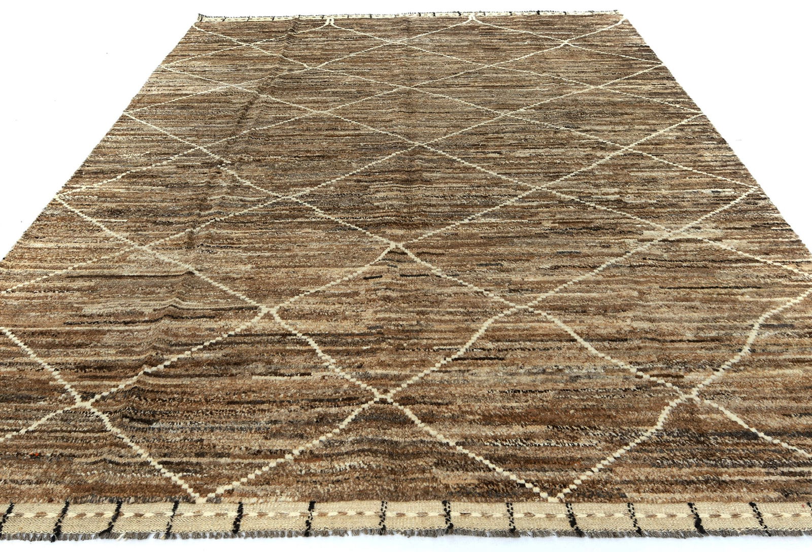 Beige Tribal Modern 7'7X10'5 Moroccan Style Oriental Rug - 2