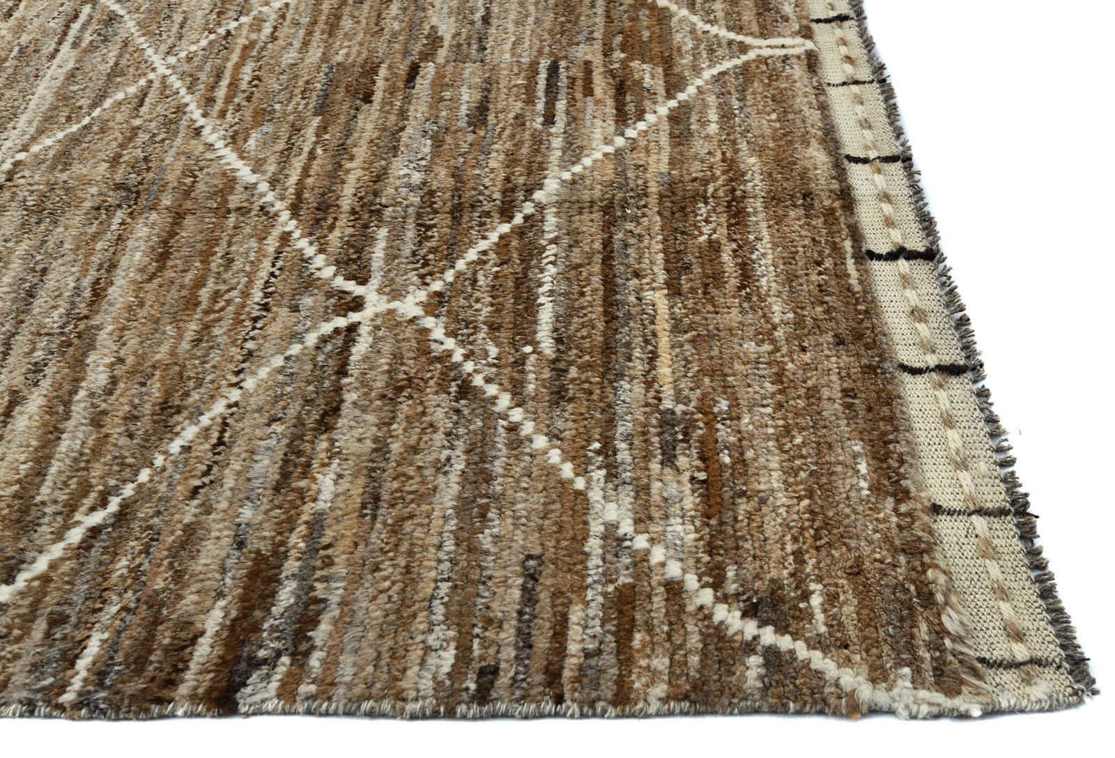 Beige Tribal Modern 7'7X10'5 Moroccan Style Oriental Rug - 8