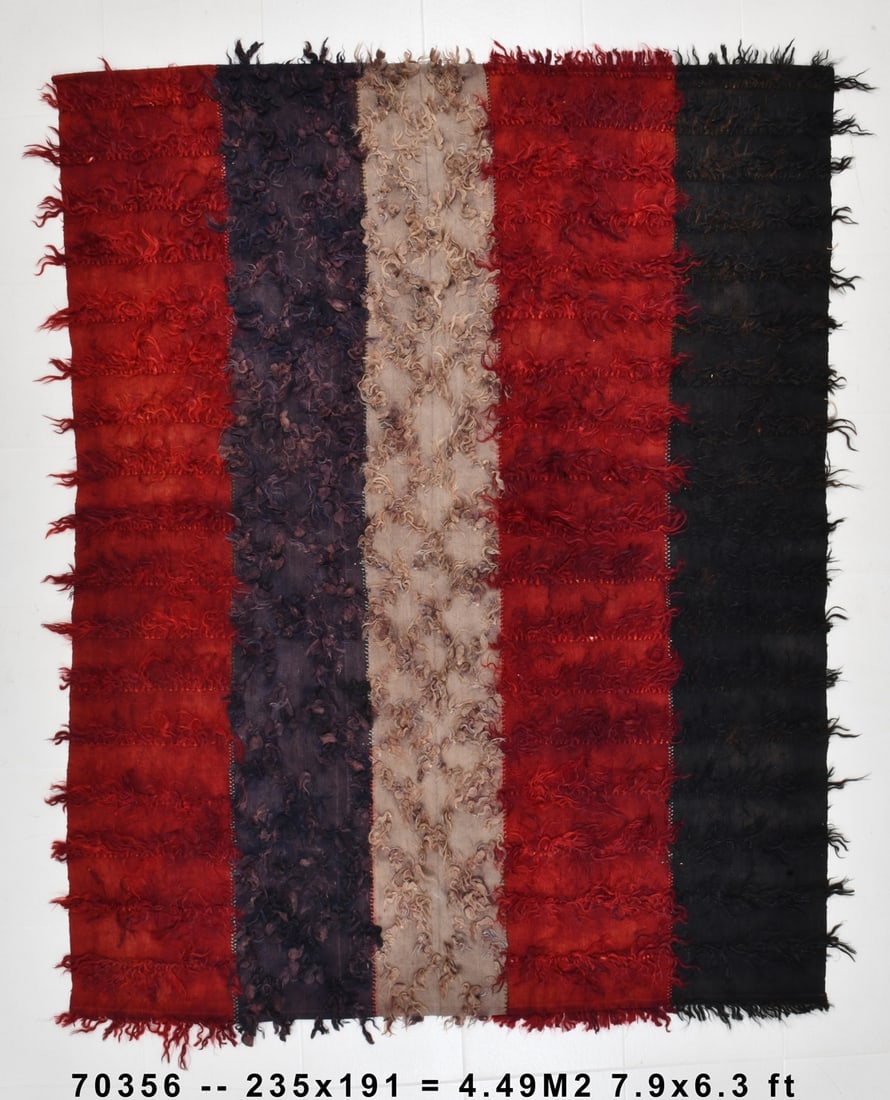 6'3'' x 7'8'' Tulu Filikli Kilim Rug - 70356 (1 of 20)