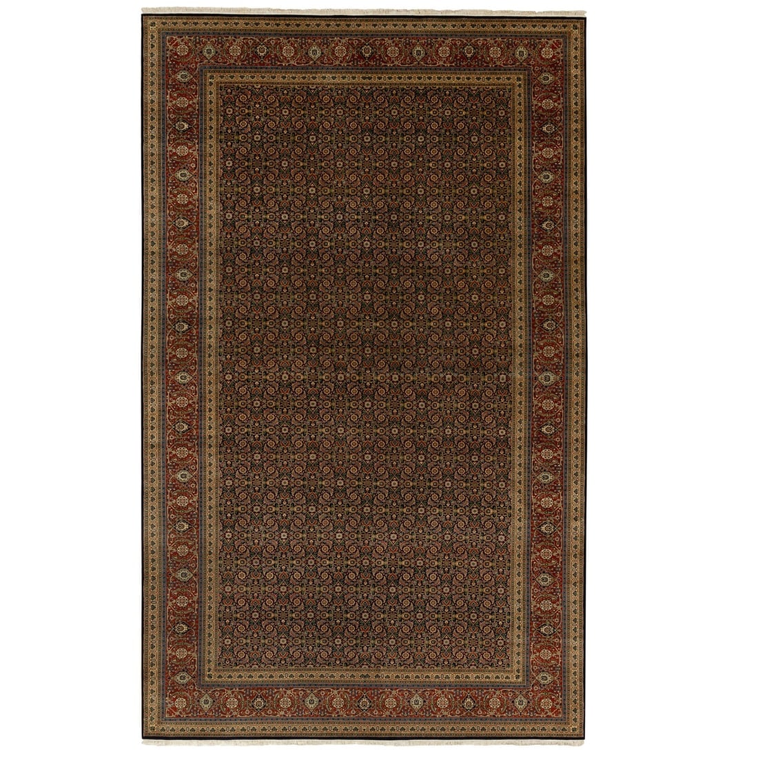 Herati Fish Design Gallery Size Long-Narrow 250 KPSI Hand Knotted Rug: Title: Herati Fish Design Gallery Size Long-Narrow 250 KPSI Hand Knotted Rug Description: This is a truly genuine one-of-a-kind. It has been Knotted for months and months in the centuries-old weaving