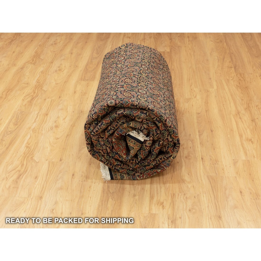 Herati Fish Design Gallery Size Long-Narrow 250 KPSI Hand Knotted Rug - 9