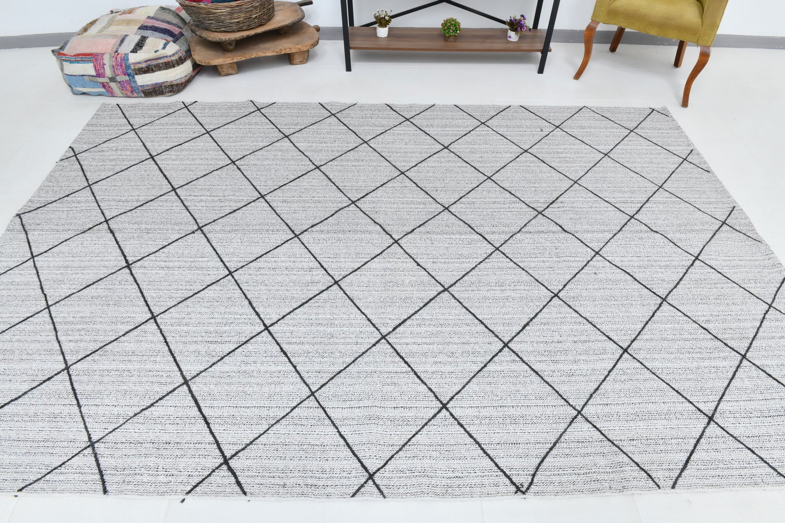 6'11'' x 10'2'' Turkish Flatweave Kilim Rug - 60616 - 6