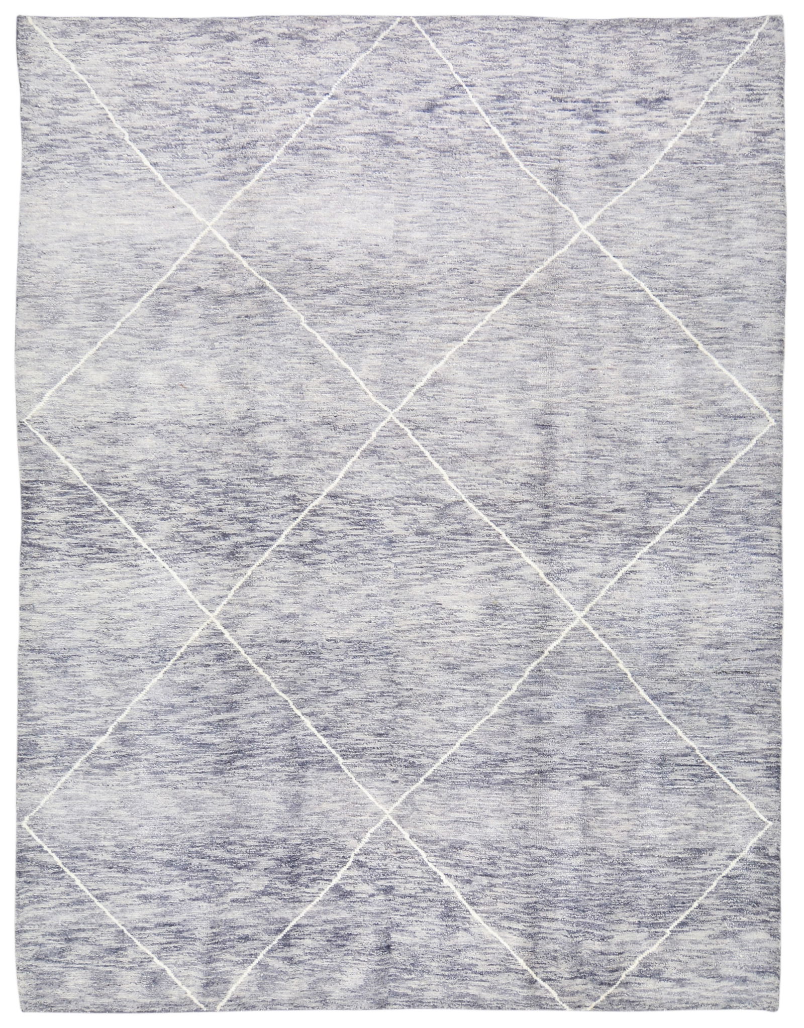 HAND KNOTTED WOOL MOROCCAN RUG: Title: HAND KNOTTED WOOL MOROCCAN RUG Dimensions: 8'1X10'5 Age: NEW Origin: MOROCCAN Reserve: $2,400.00 Shipping: Domestic: Shipping rates are determined by destination International: Foreign shipping