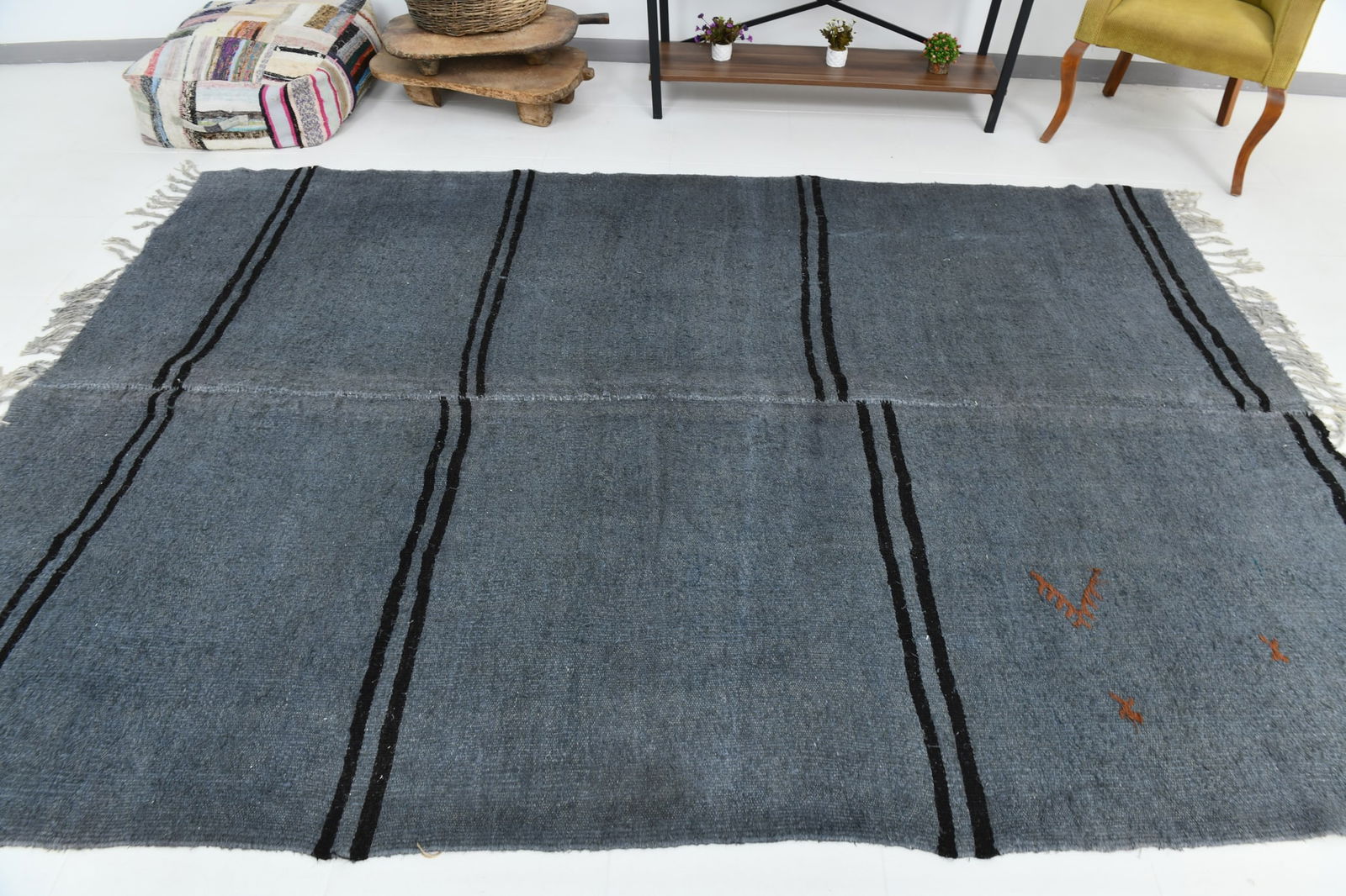 6'9'' x 9'9'' Turkish Handmade Kilim Rug - 1509 - 3