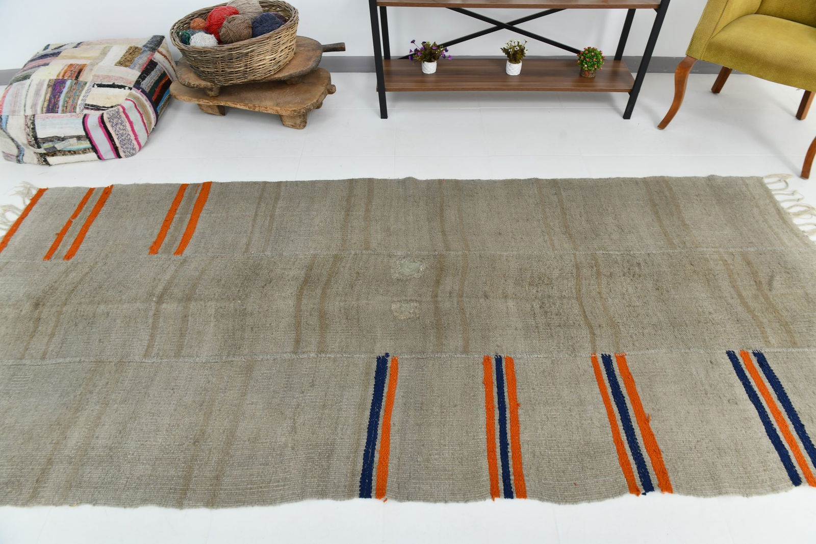 4'3'' x 9'9'' Turkish Handmade Kilim Rug - 1156 - 3