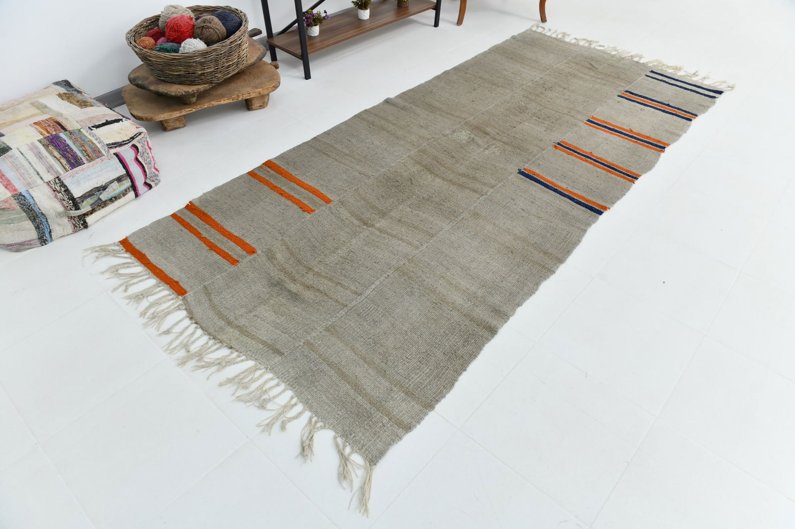 4'3'' x 9'9'' Turkish Handmade Kilim Rug - 1156 - 4