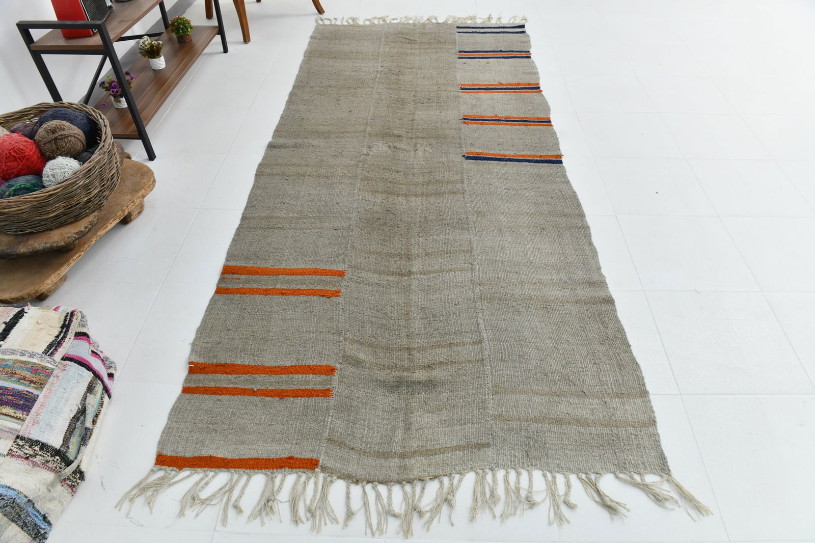4'3'' x 9'9'' Turkish Handmade Kilim Rug - 1156 - 5
