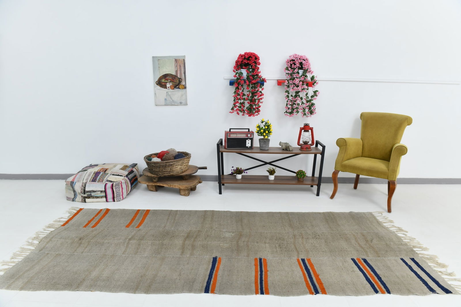 4'3'' x 9'9'' Turkish Handmade Kilim Rug - 1156 - 6