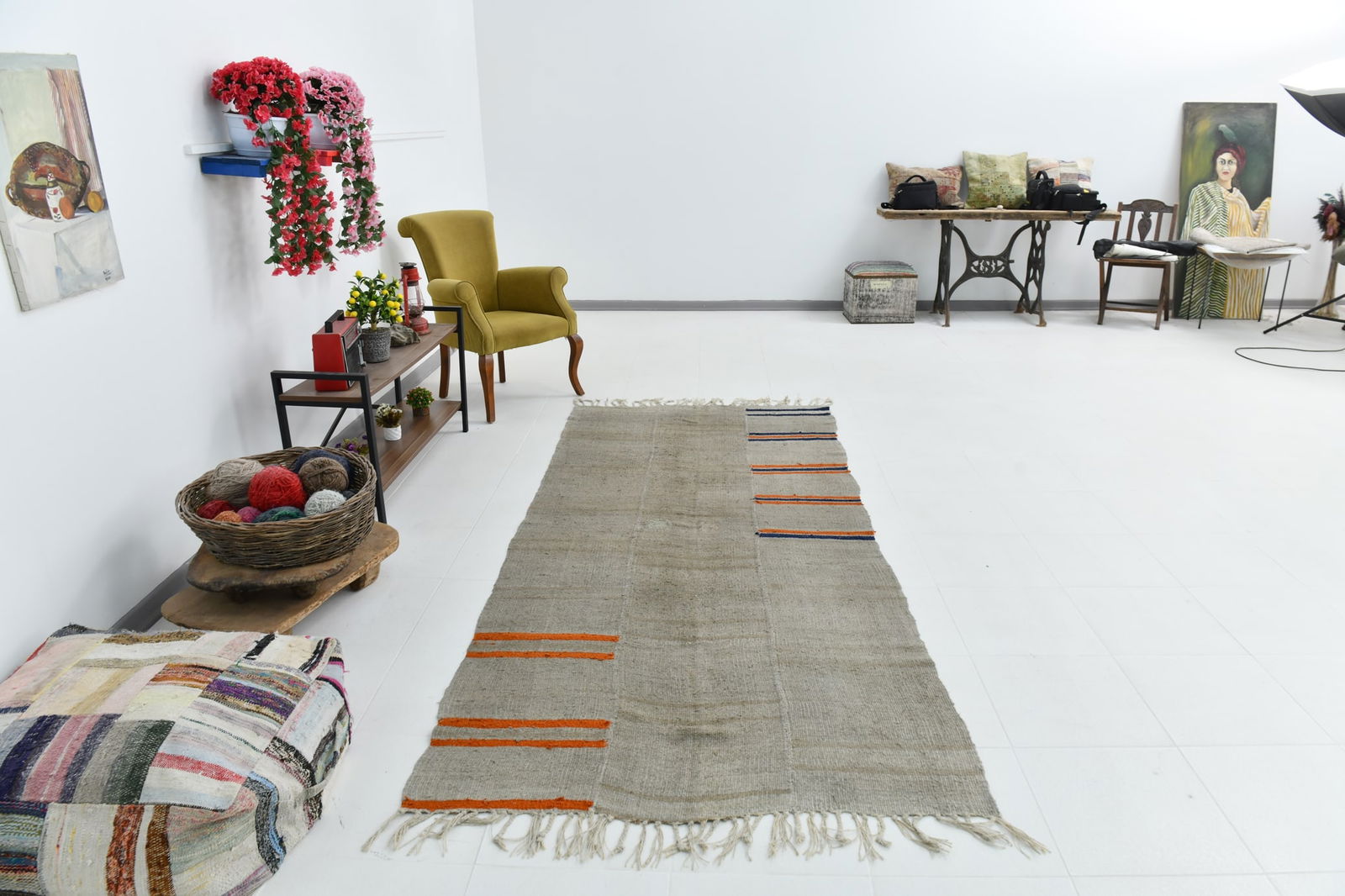 4'3'' x 9'9'' Turkish Handmade Kilim Rug - 1156 - 8