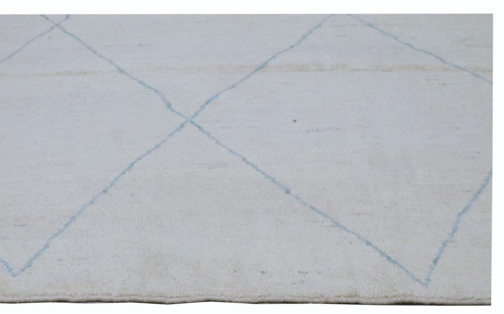 HAND KNOTTED WOOL MOROCCAN RUG - 4