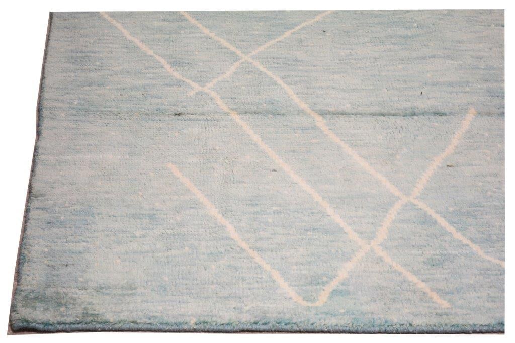 HAND KNOTTED WOOL MOROCCAN RUG - 3