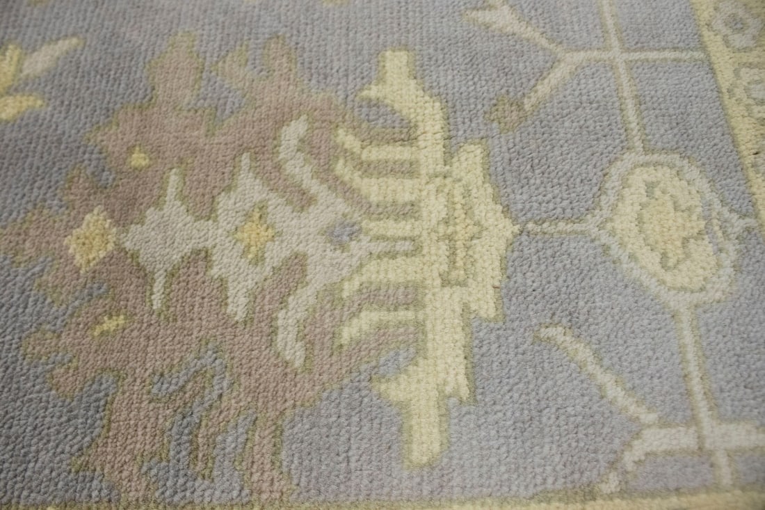 Light Gray Floral 8X10 Oushak Chobi Oriental Rug - 10