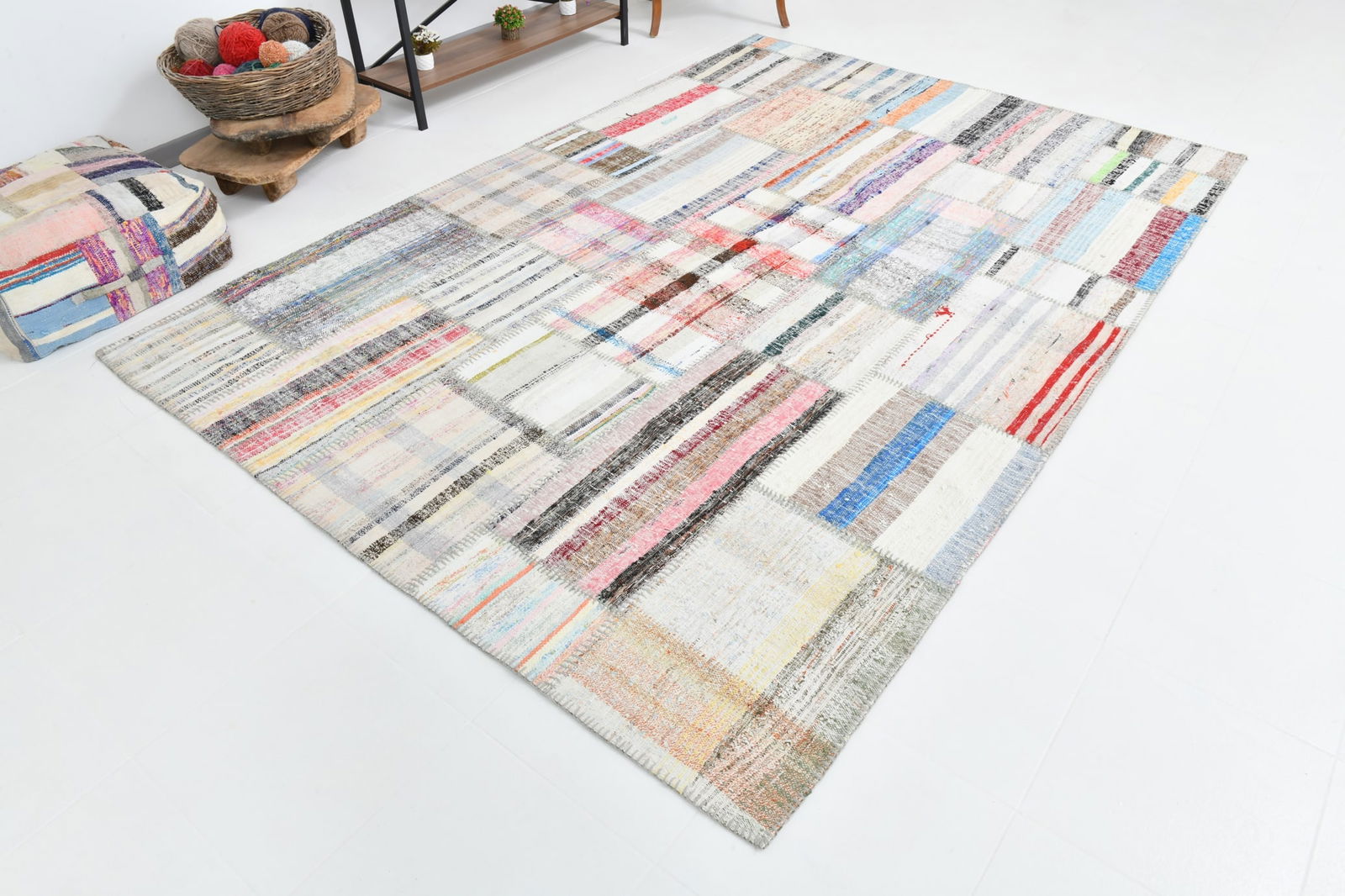 6'10'' x 10'0'' Turkish Flatweave Kilim Rug - 60699 - 7