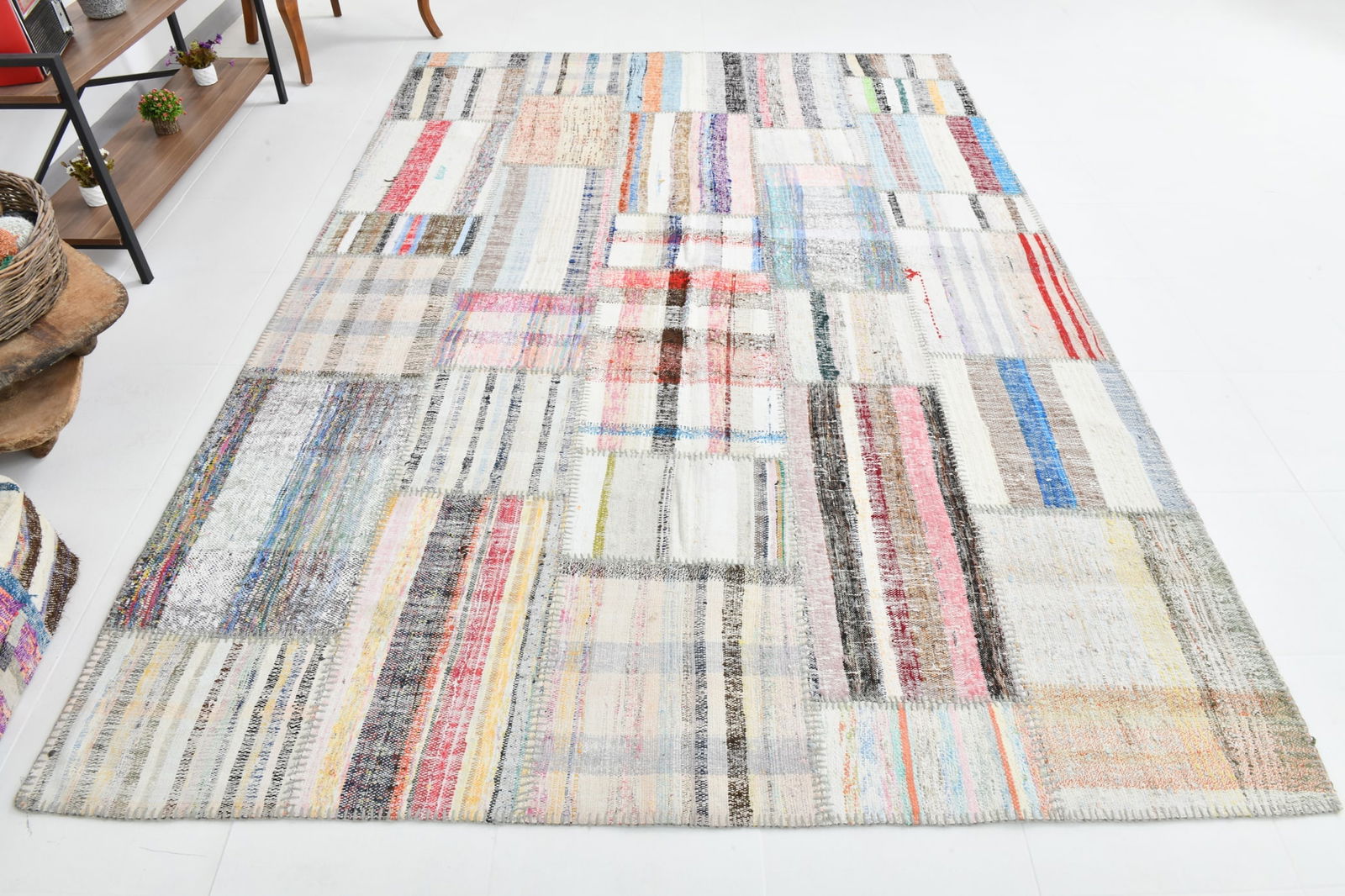 6'10'' x 10'0'' Turkish Flatweave Kilim Rug - 60699 - 8