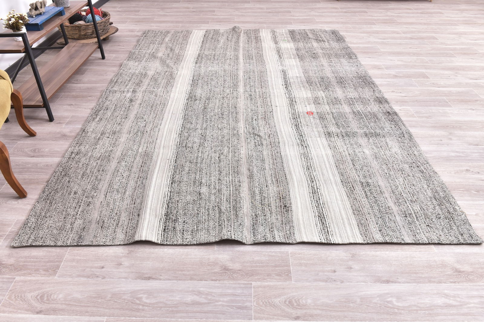 7'3'' x 10'2'' Turkish Flatweave Kilim Rug - 240069 - 3